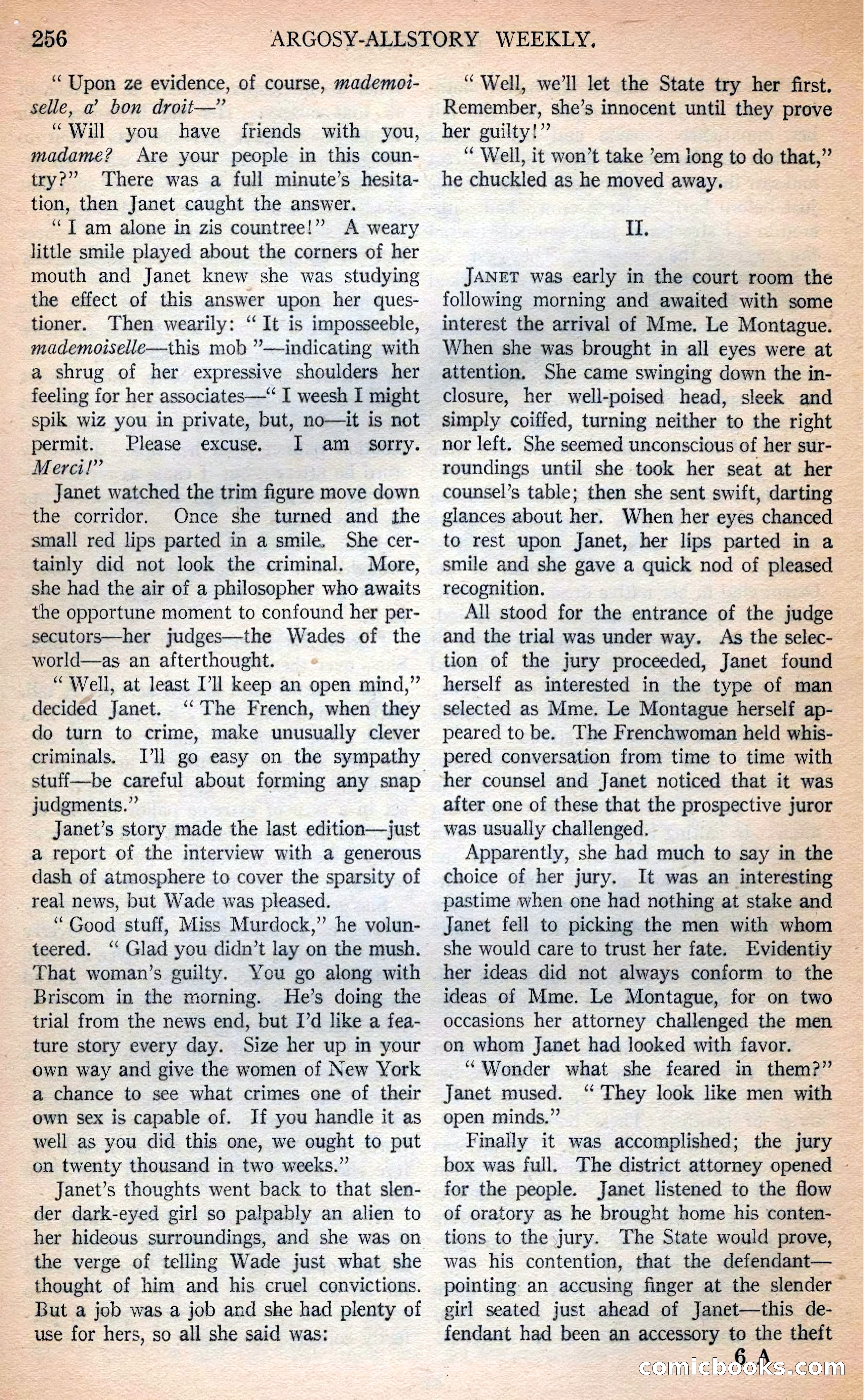 Argosy All-Story Weekly — page 100 of 166