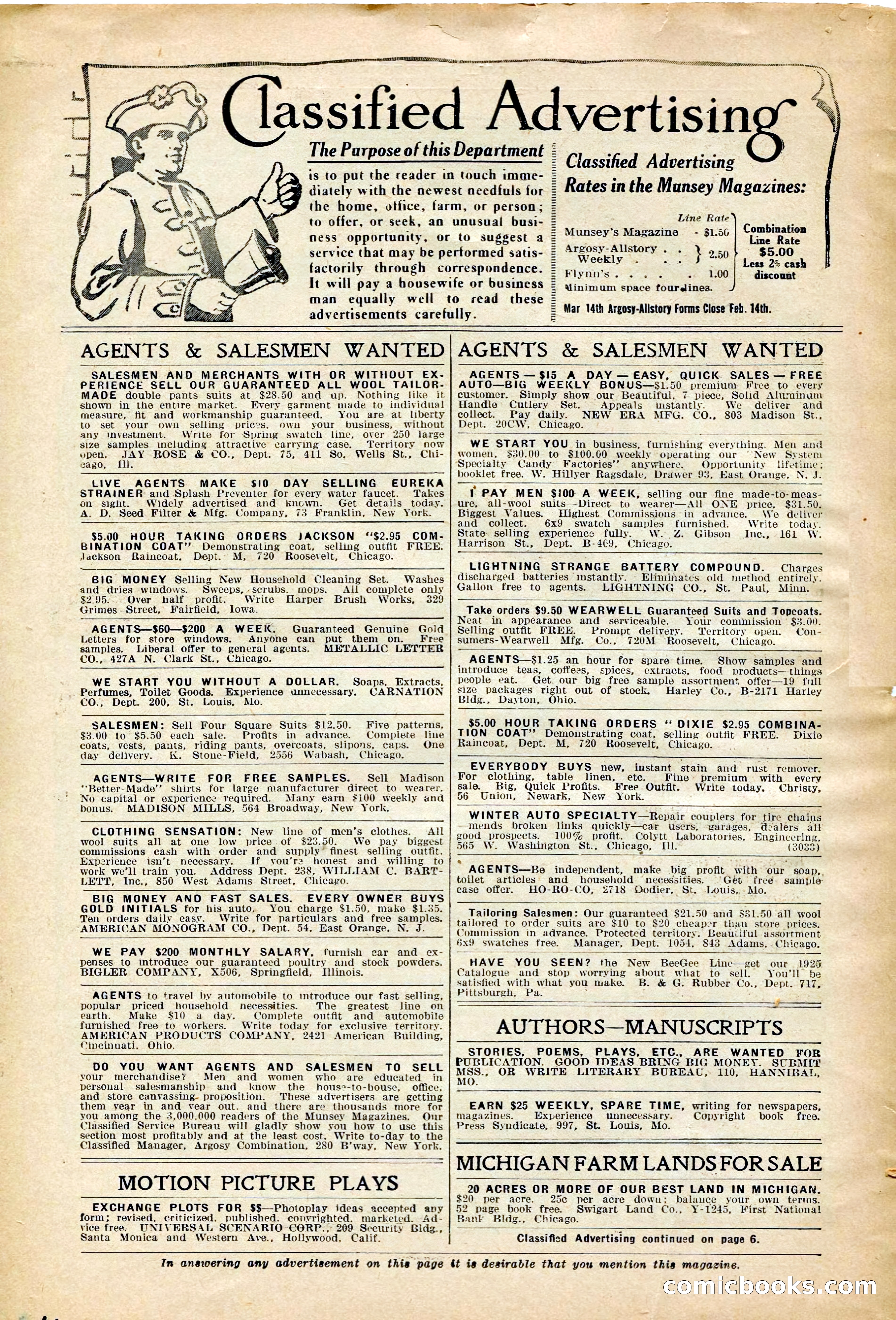 Argosy All-Story Weekly, February 7, 1925 — page 6 of 184