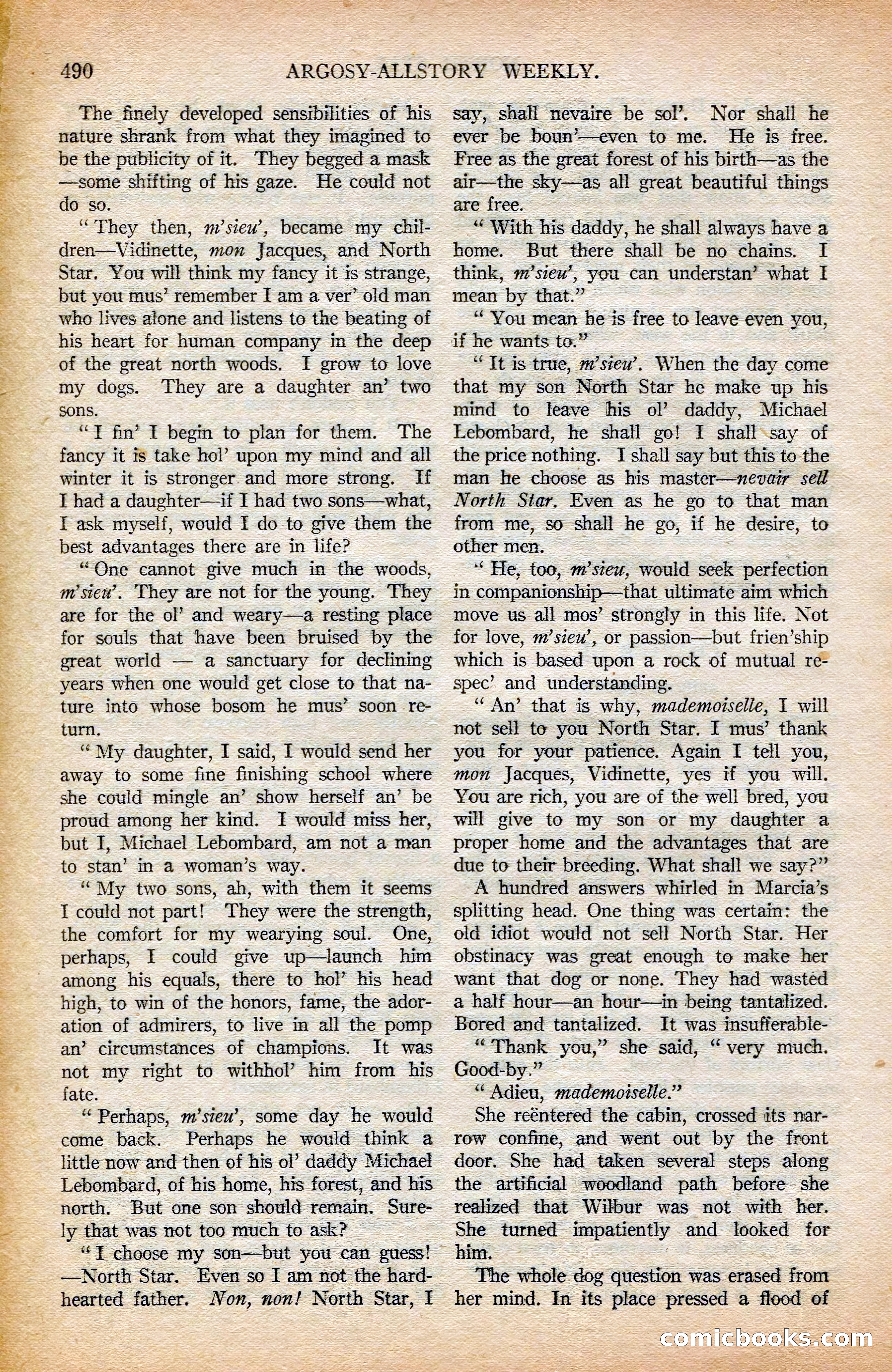 Argosy All-Story Weekly, February 7, 1925 — page 20 of 184