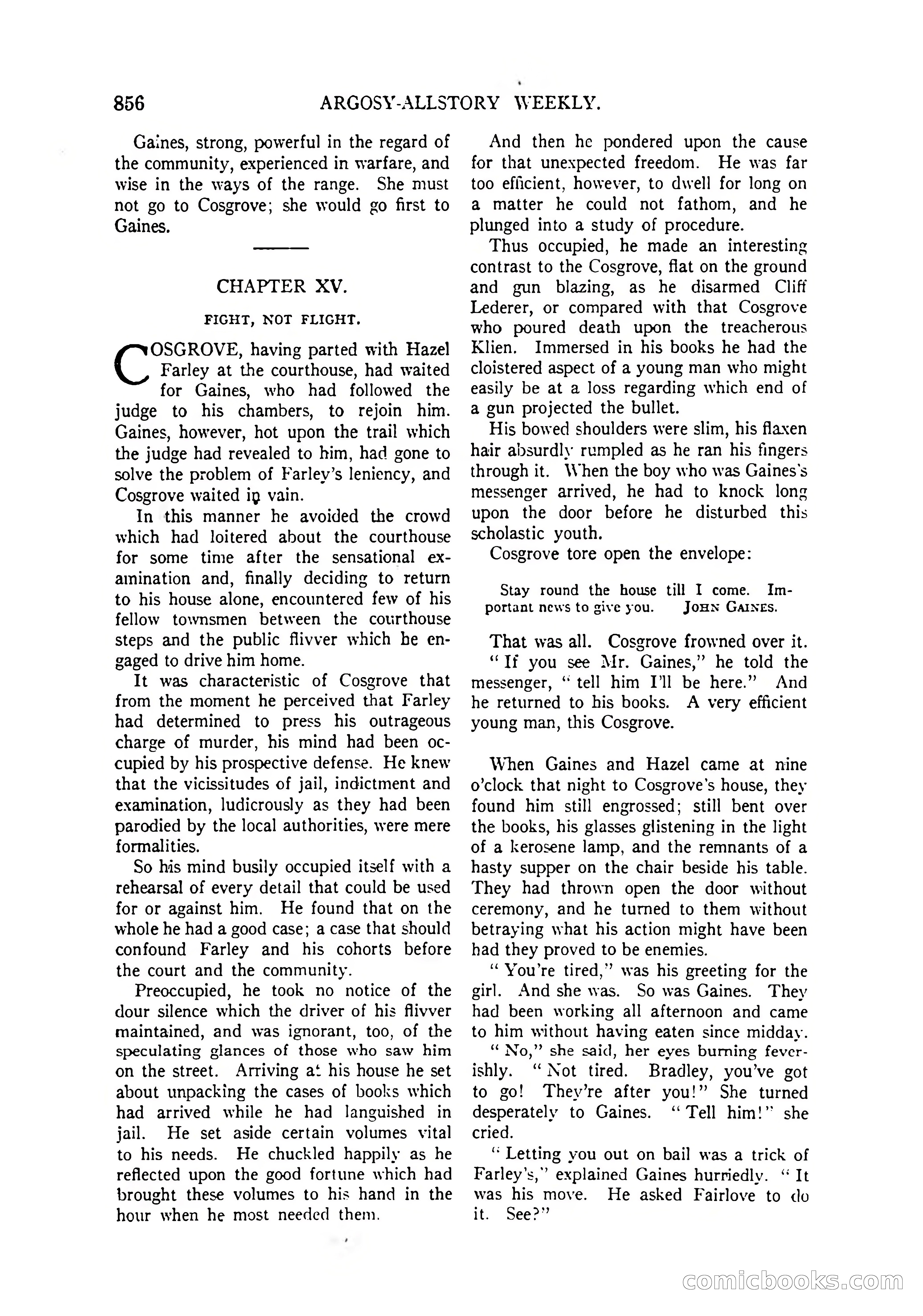 Argosy All-Story Weekly, April 4, 1925 — page 66 of 182