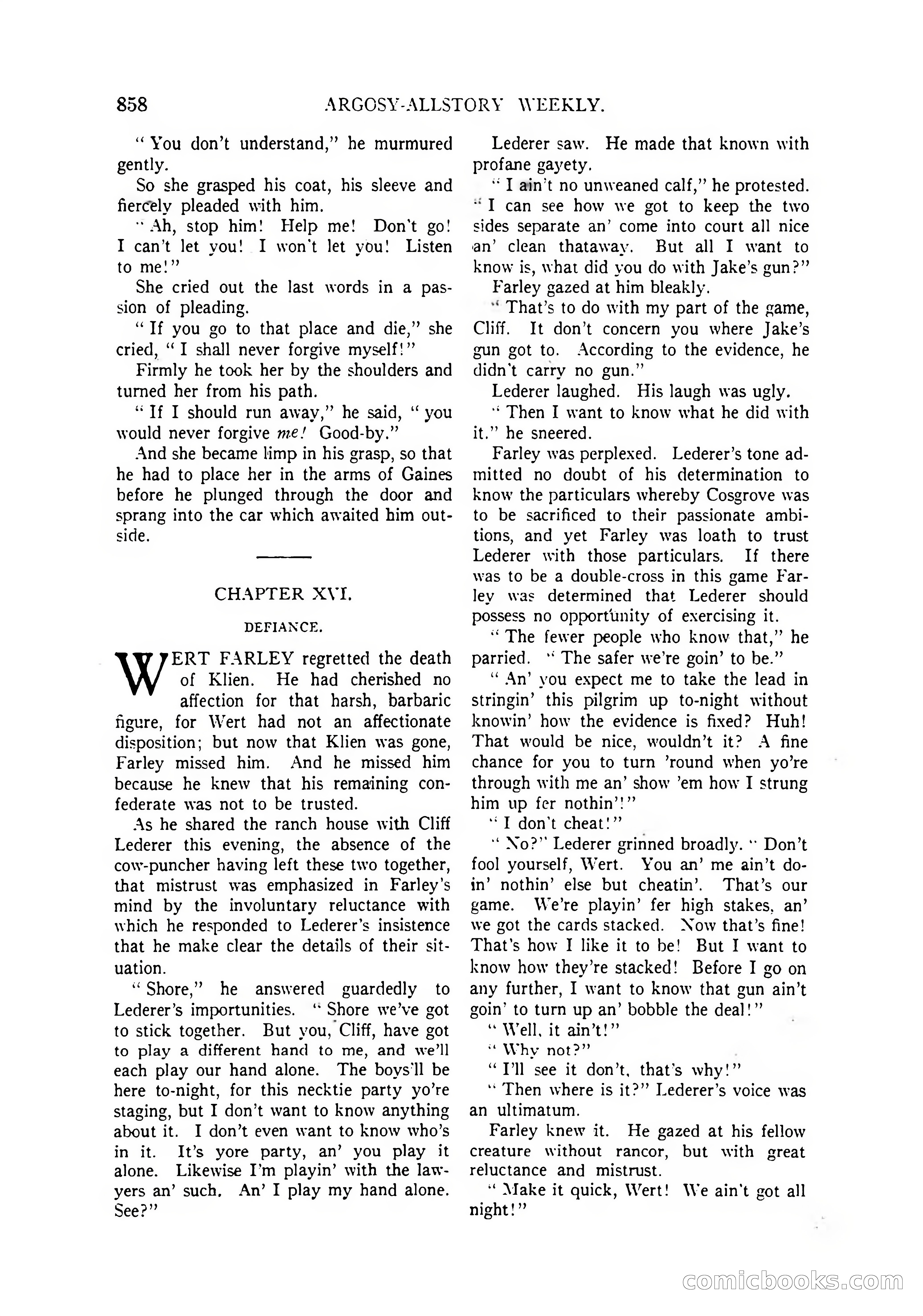 Argosy All-Story Weekly, April 4, 1925 — page 68 of 182