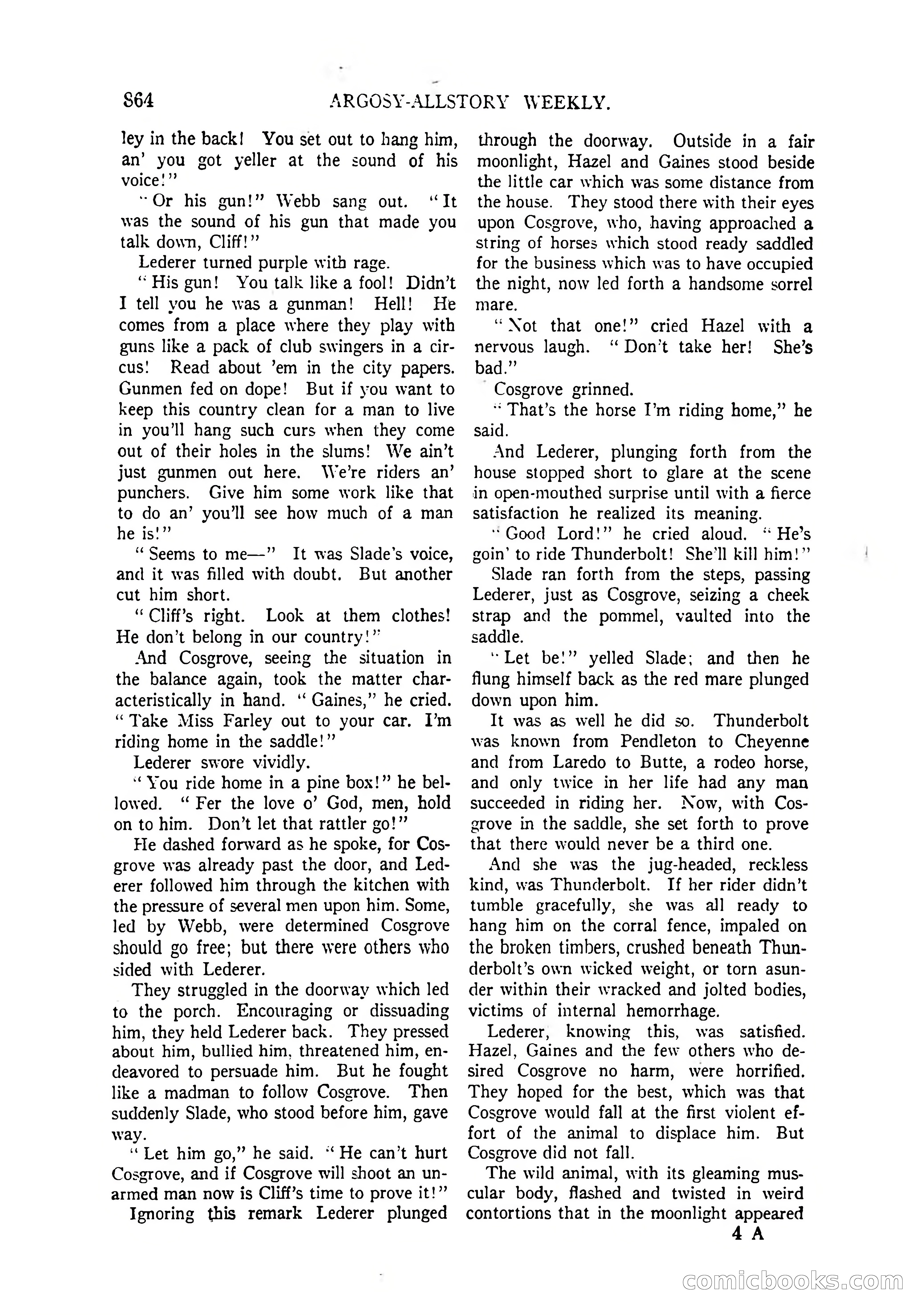 Argosy All-Story Weekly, April 4, 1925 — page 74 of 182
