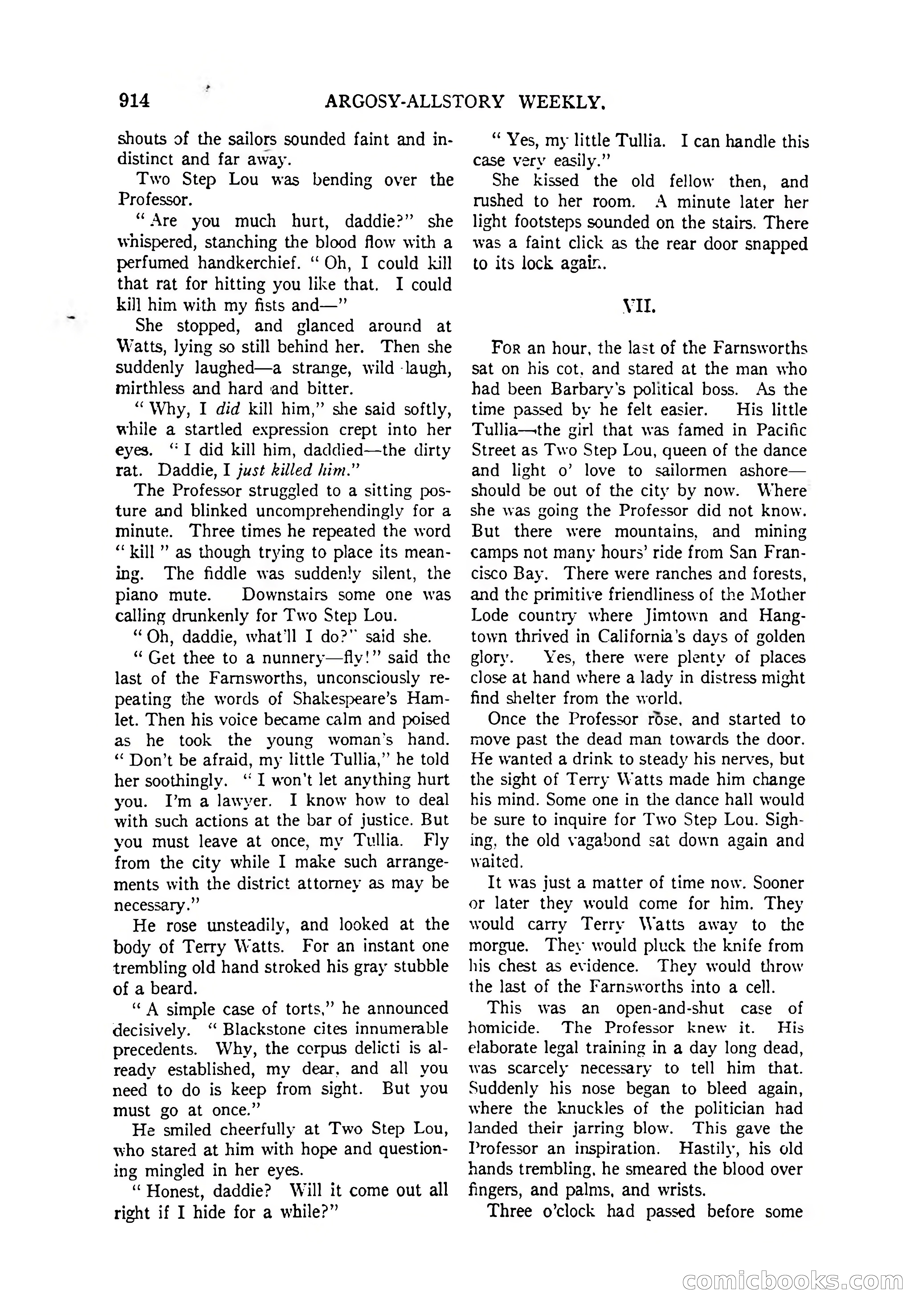 Argosy All-Story Weekly, April 4, 1925 — page 124 of 182