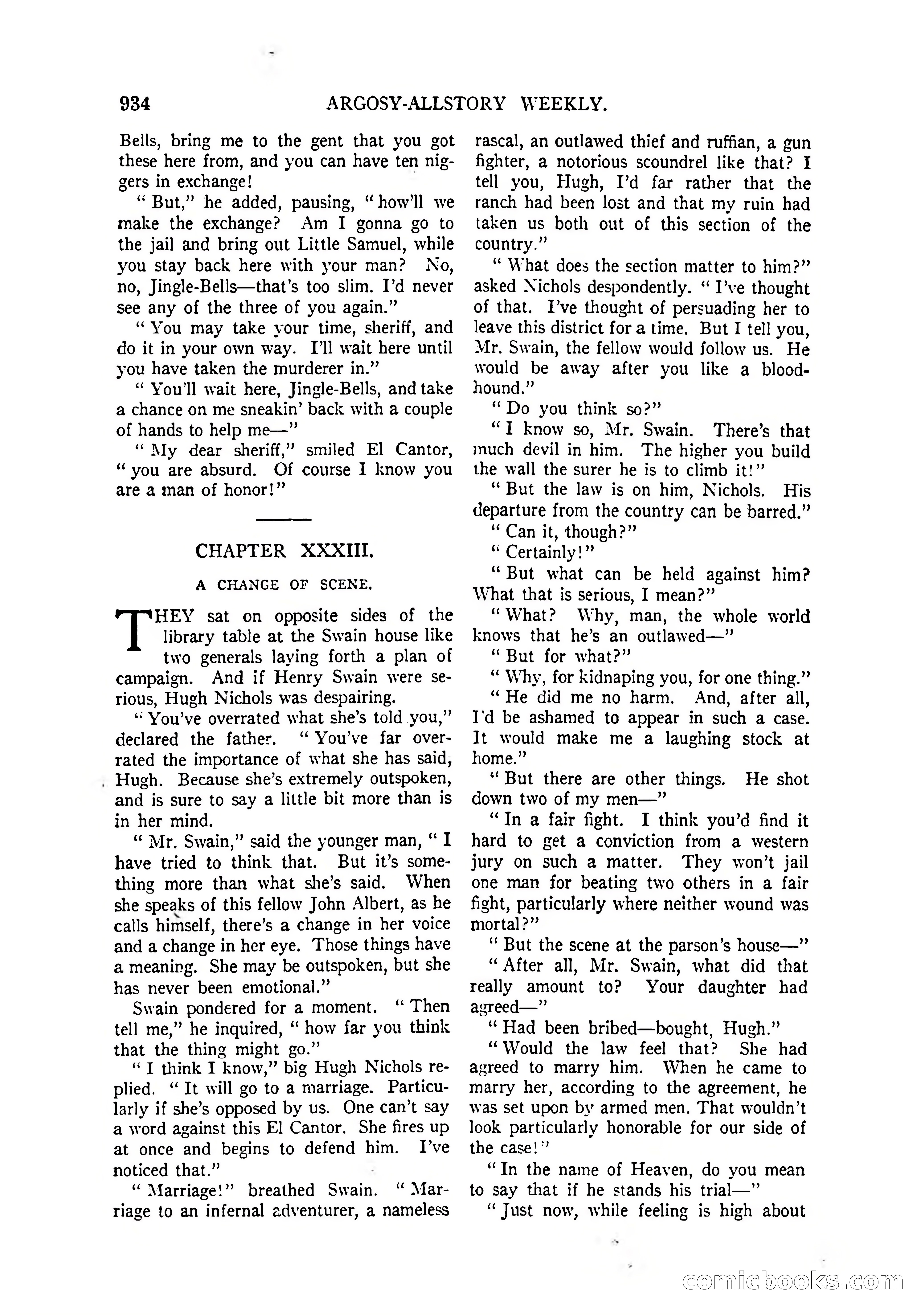 Argosy All-Story Weekly, April 4, 1925 — page 144 of 182