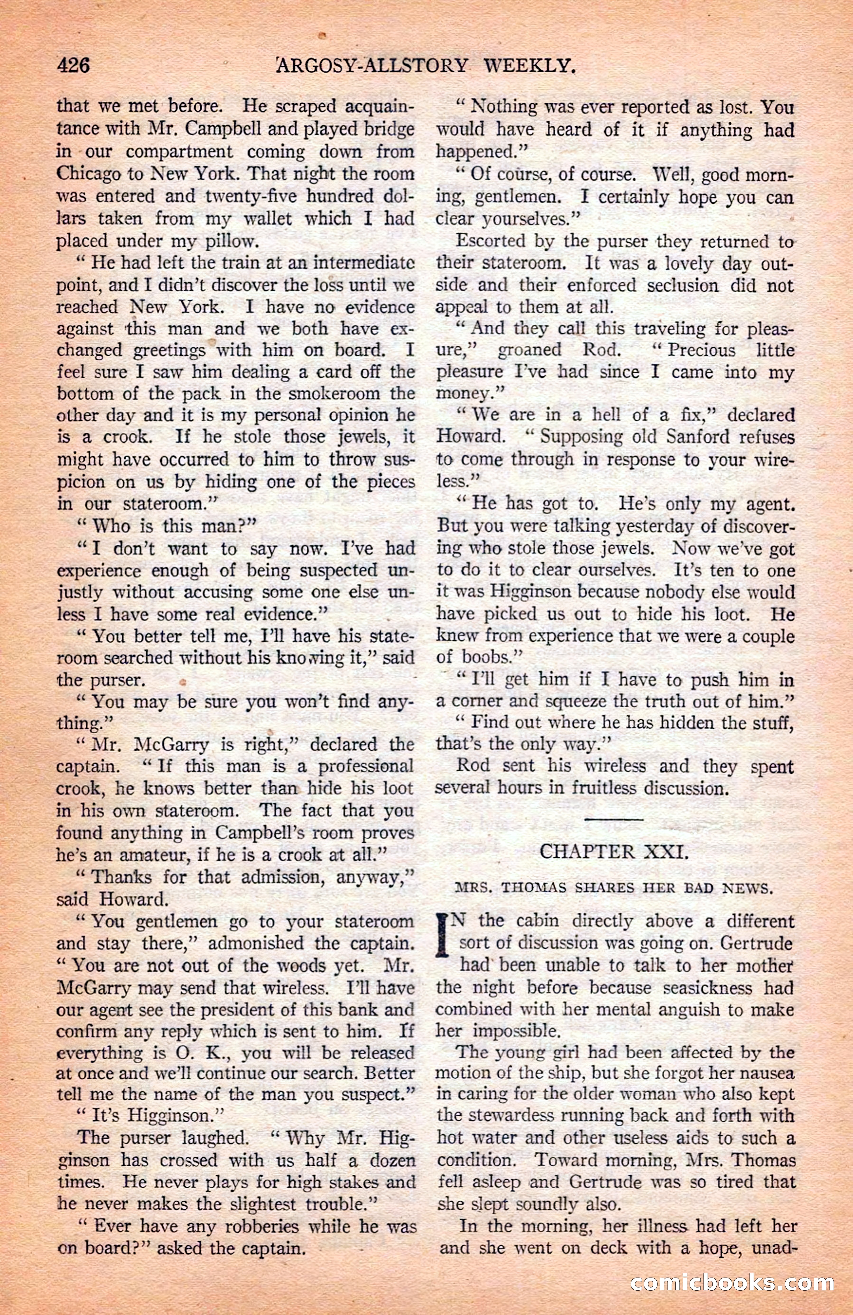 Argosy All-Story Weekly — page 116 of 172