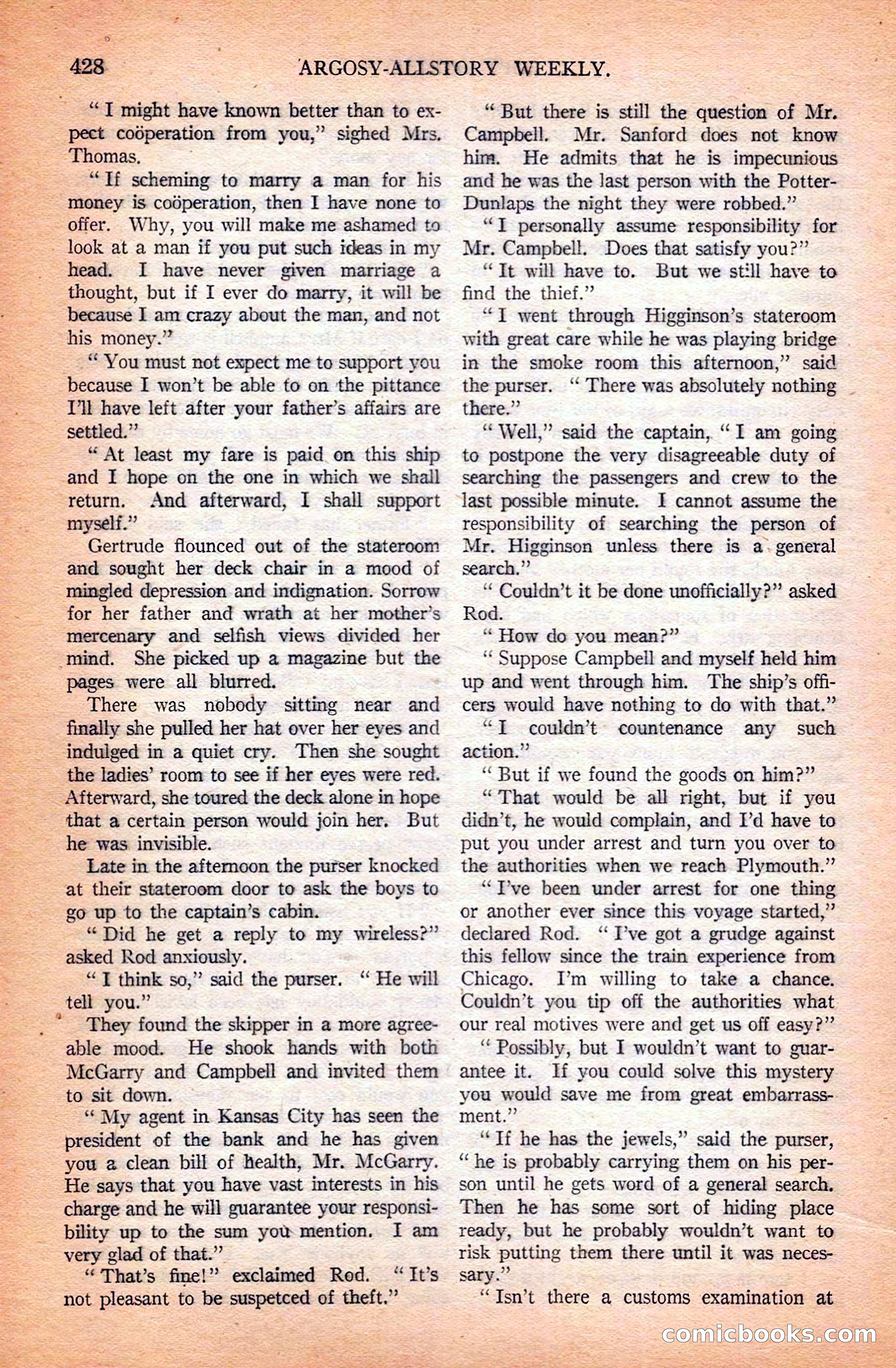 Argosy All-Story Weekly — page 118 of 172