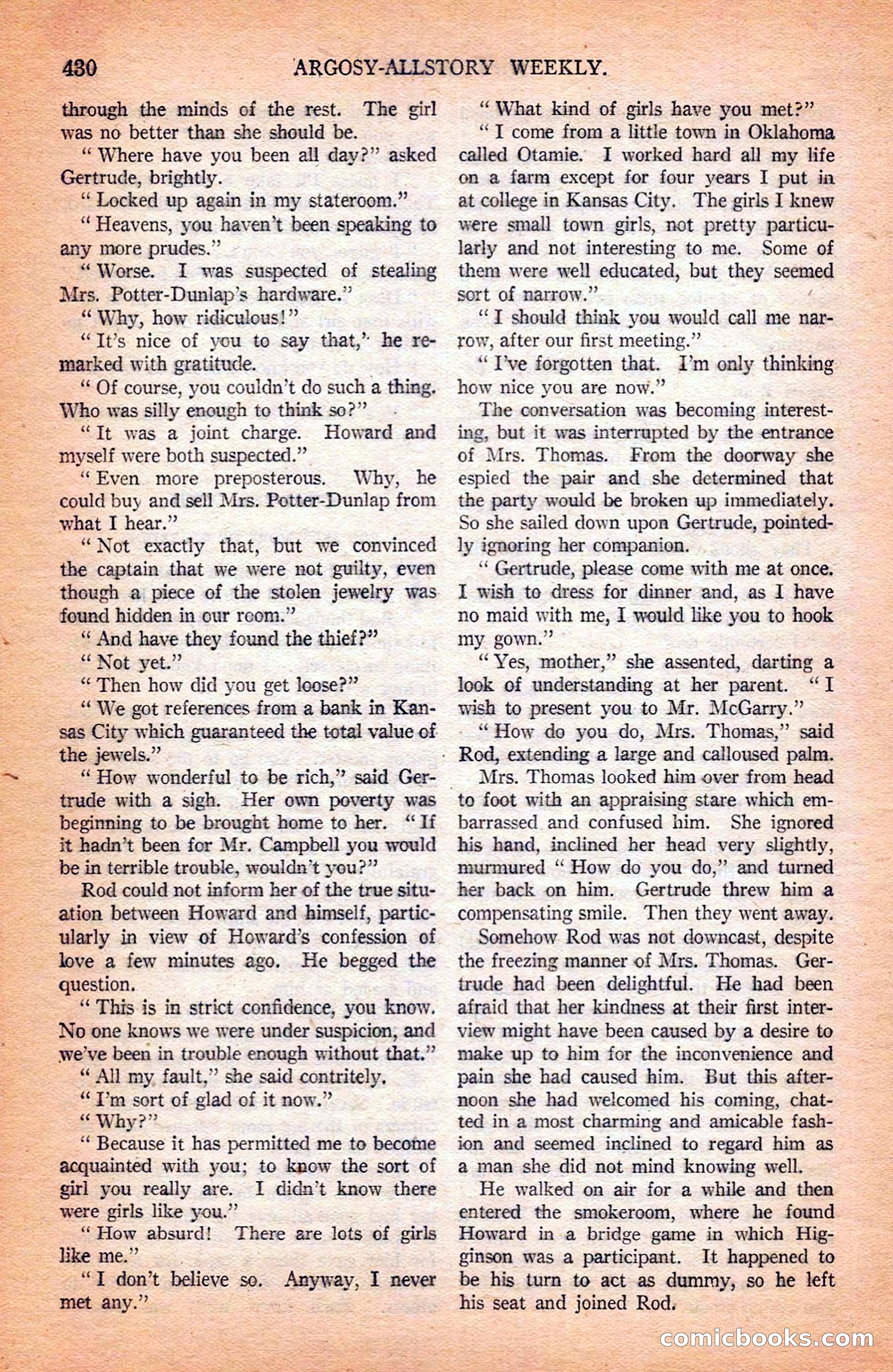 Argosy All-Story Weekly — page 120 of 172
