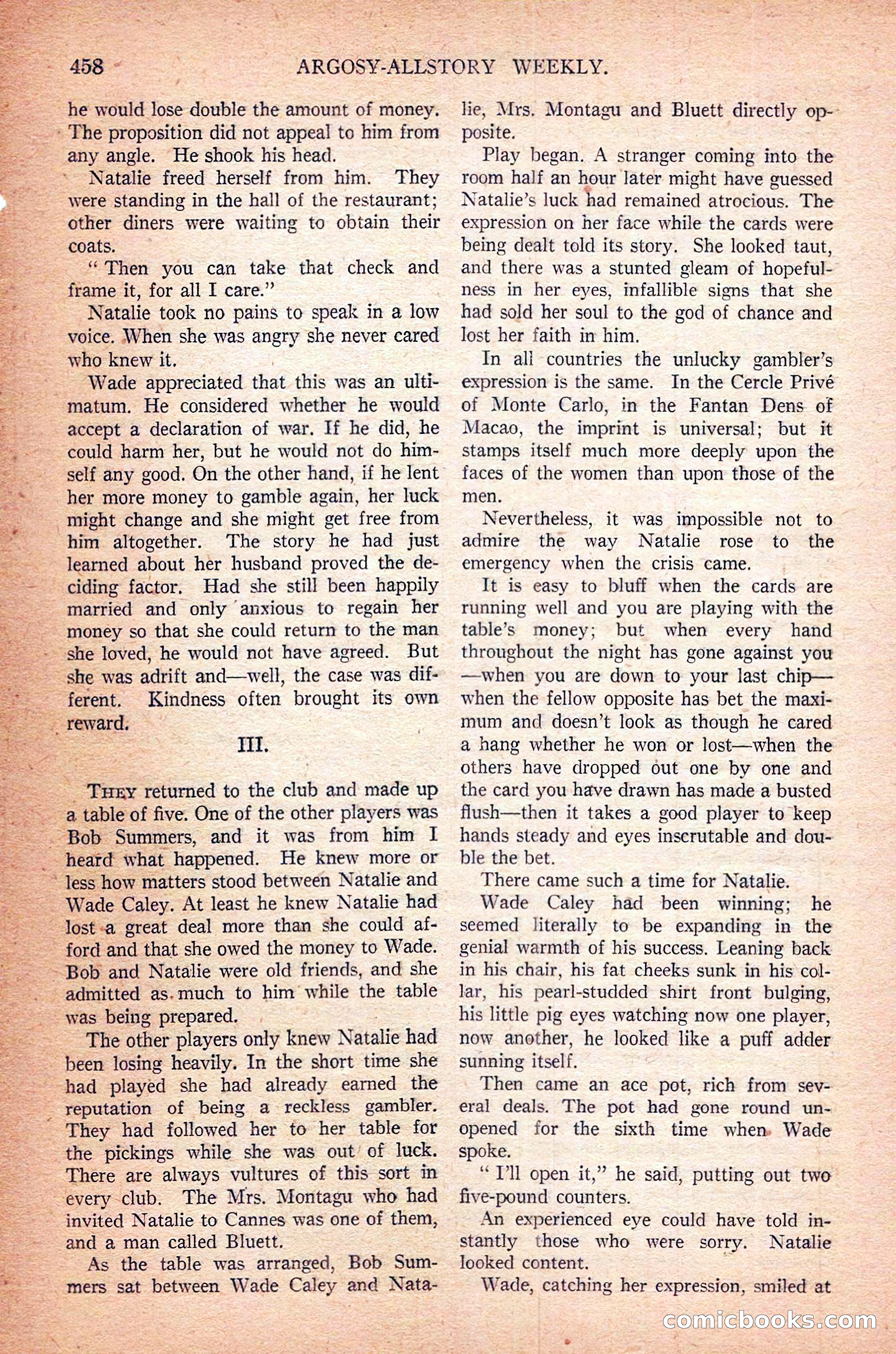 Argosy All-Story Weekly — page 148 of 172