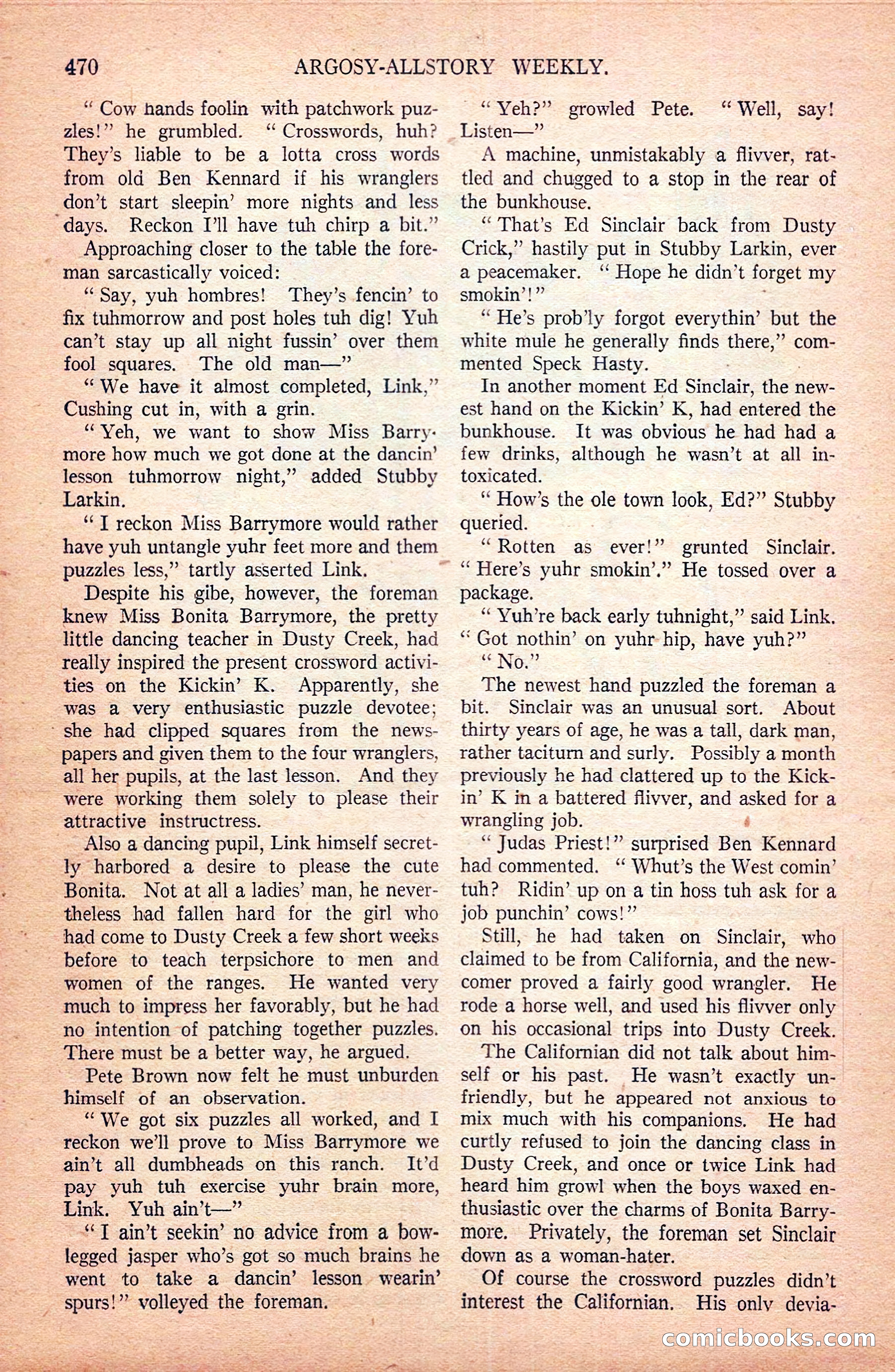 Argosy All-Story Weekly — page 160 of 172