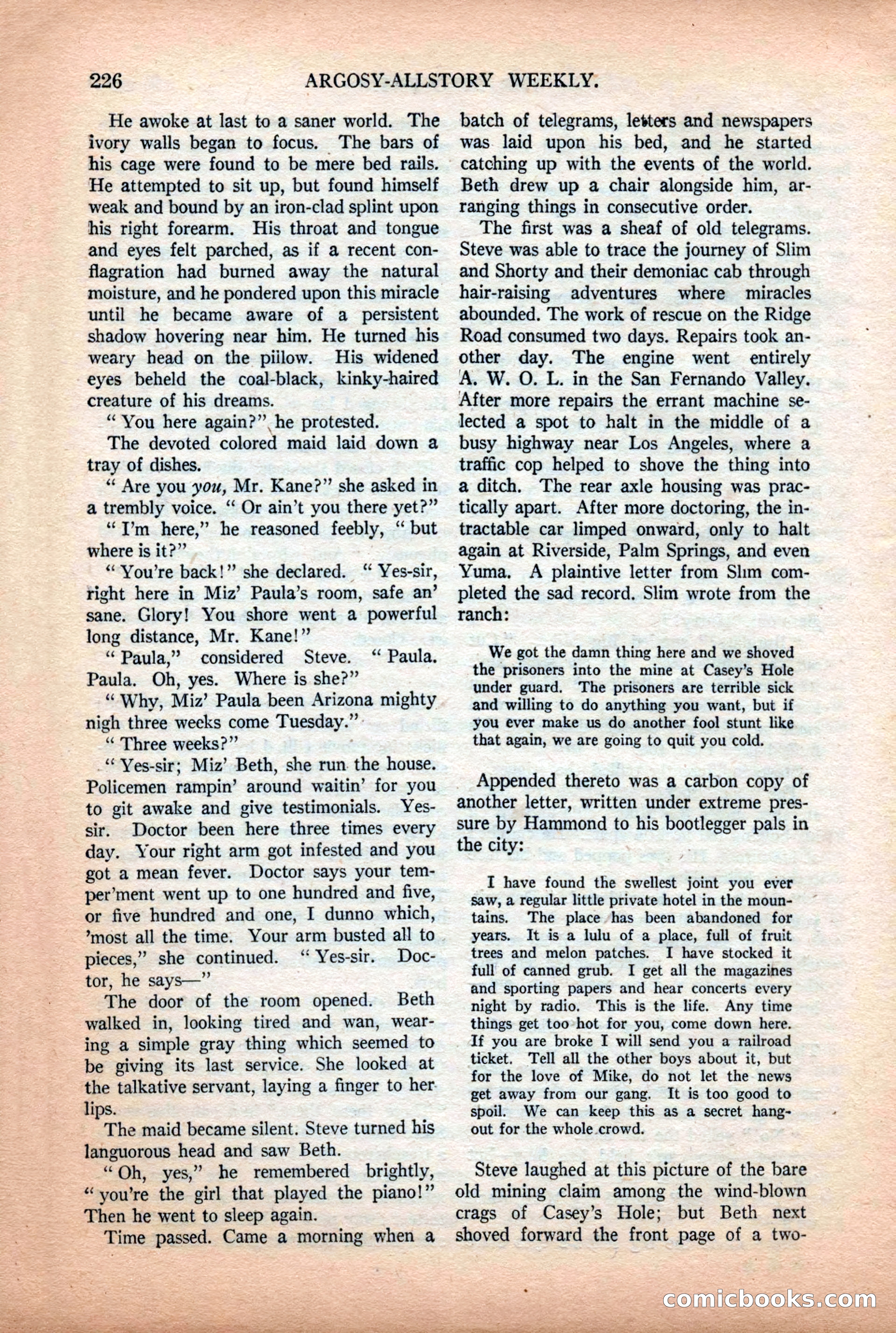 Argosy All-Story Weekly, July 11, 1925 — page 72 of 168