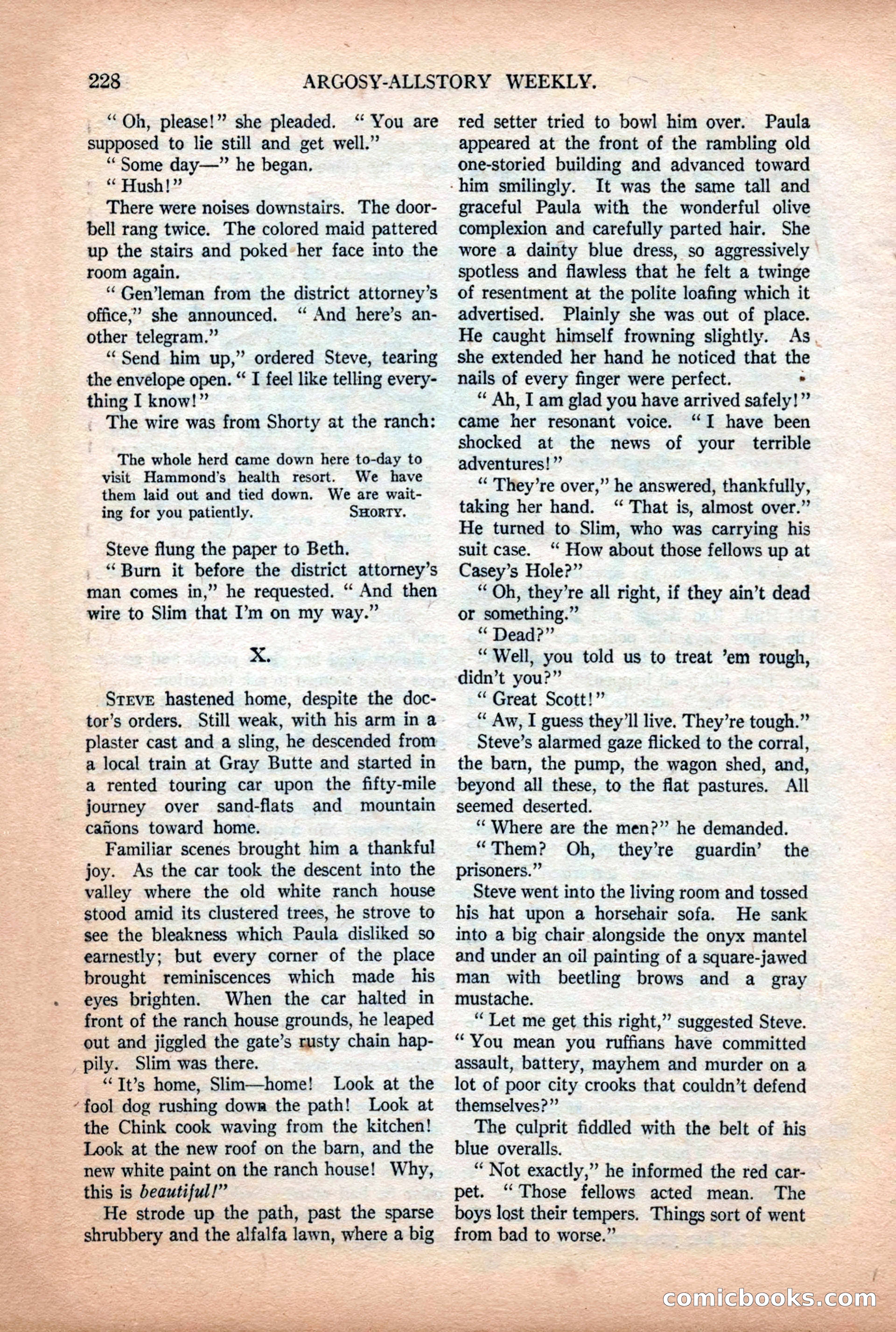 Argosy All-Story Weekly, July 11, 1925 — page 74 of 168
