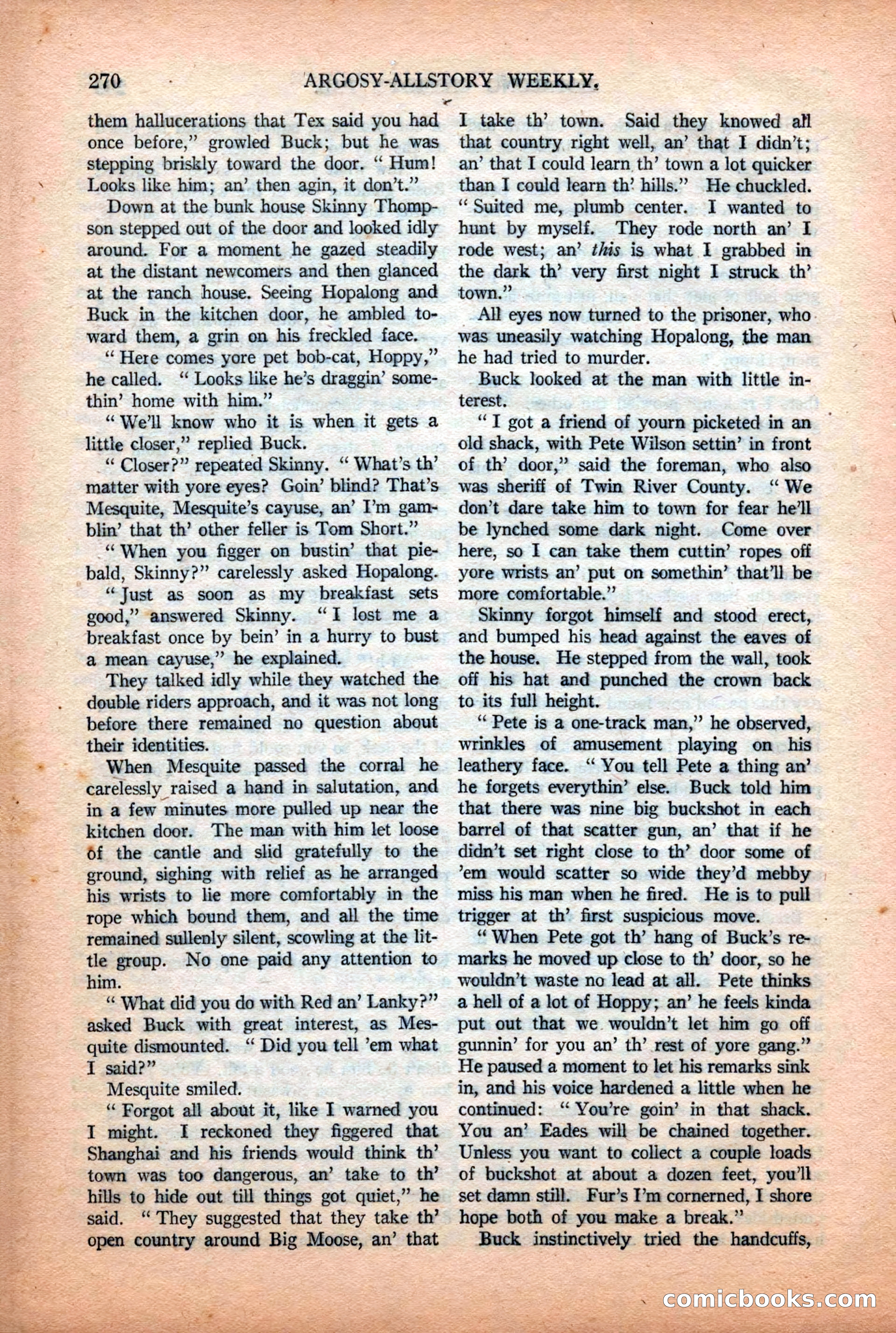 Argosy All-Story Weekly, July 11, 1925 — page 116 of 168