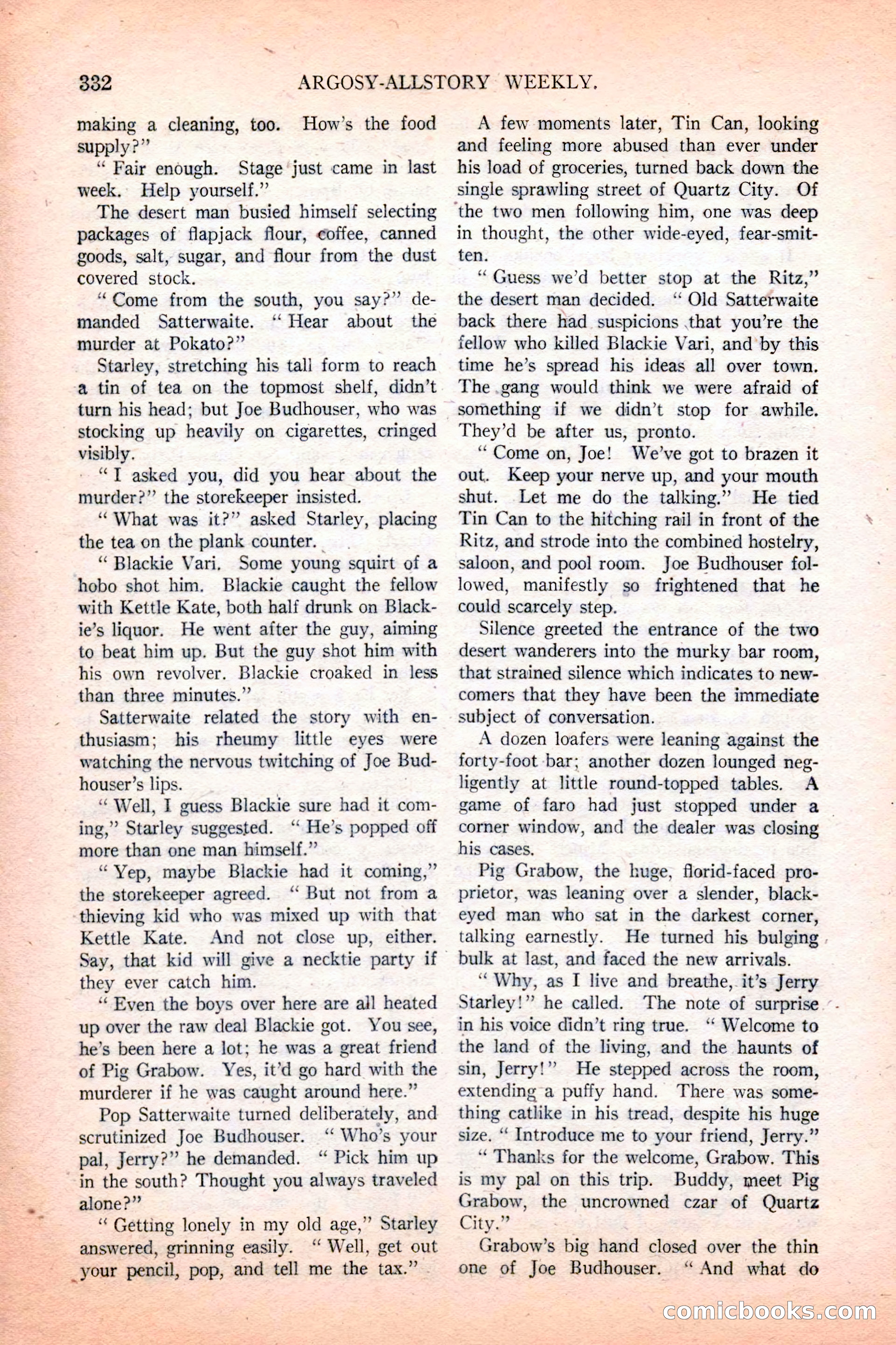 Argosy All-Story Weekly, December 4, 1926 — page 22 of 184