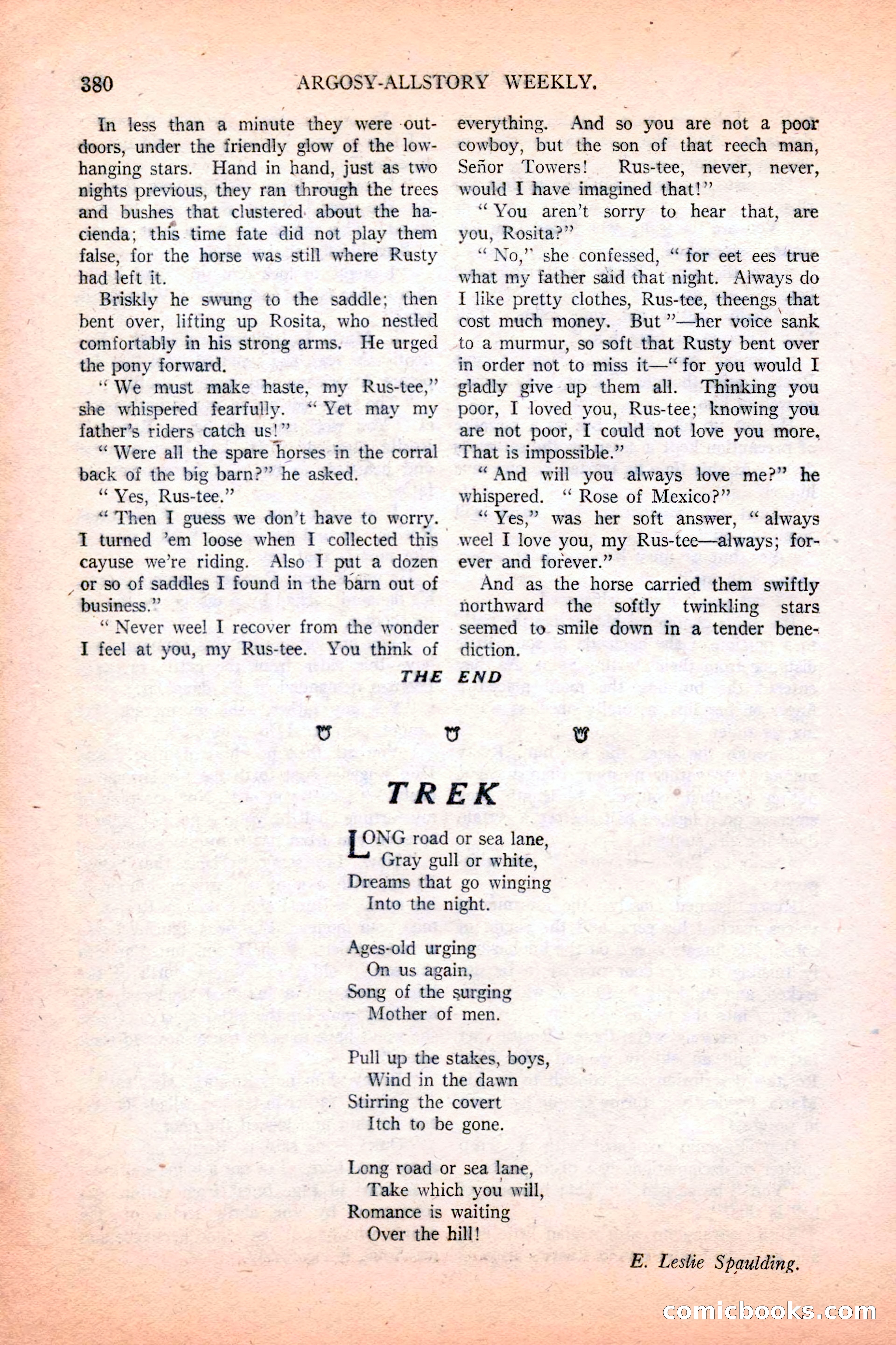Argosy All-Story Weekly, December 4, 1926 — page 70 of 184