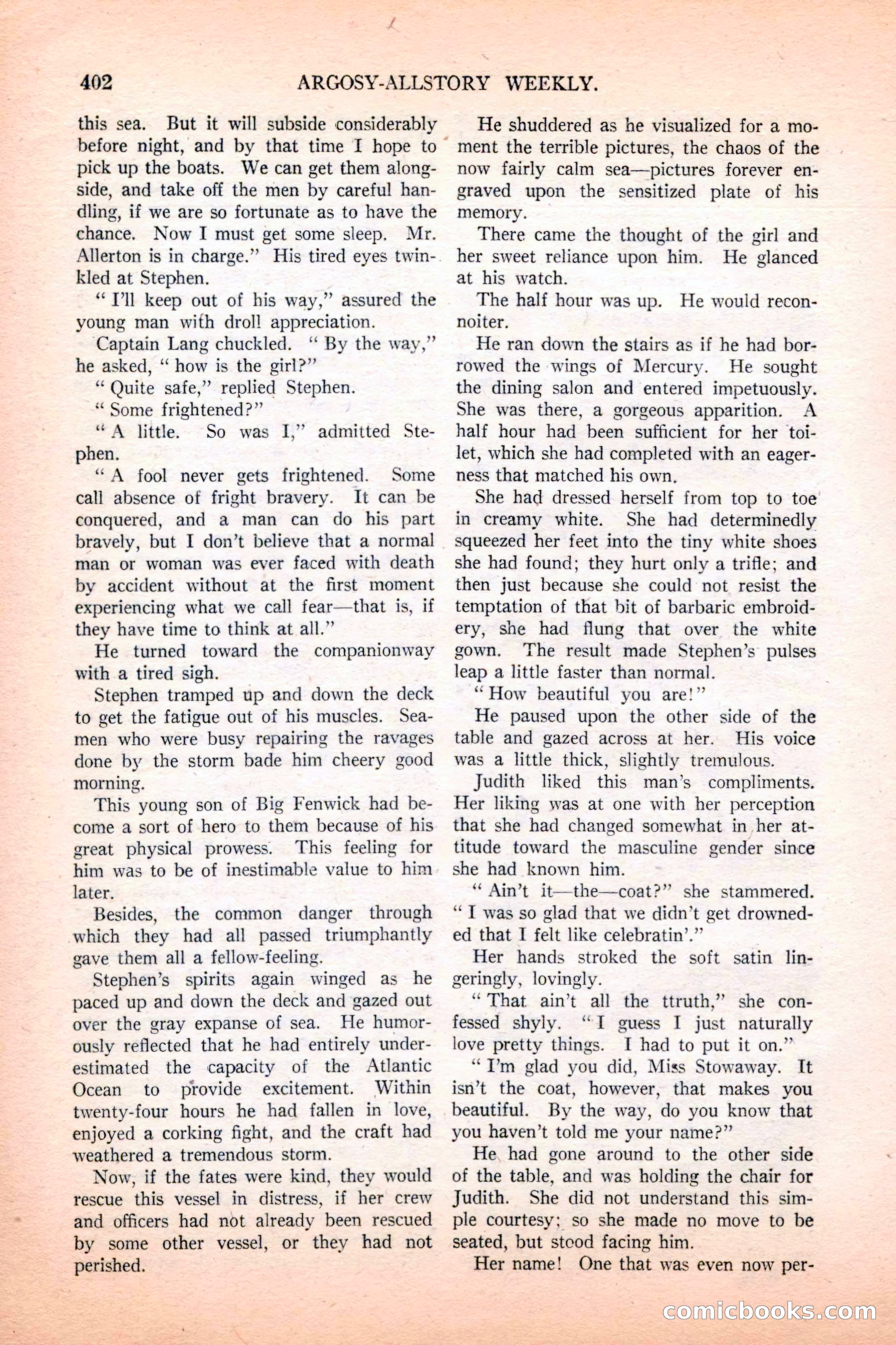 Argosy All-Story Weekly, December 4, 1926 — page 92 of 184
