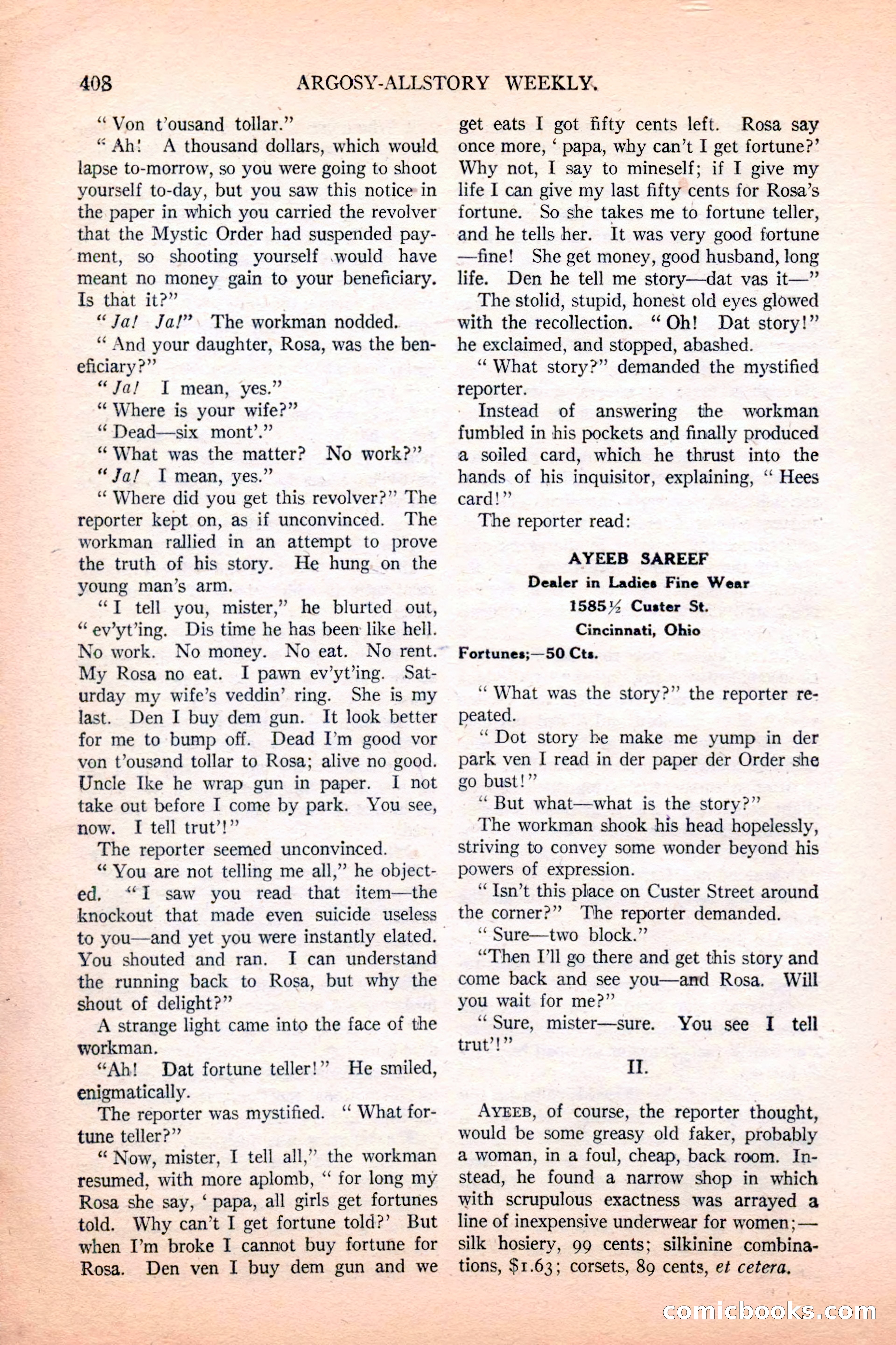 Argosy All-Story Weekly, December 4, 1926 — page 98 of 184