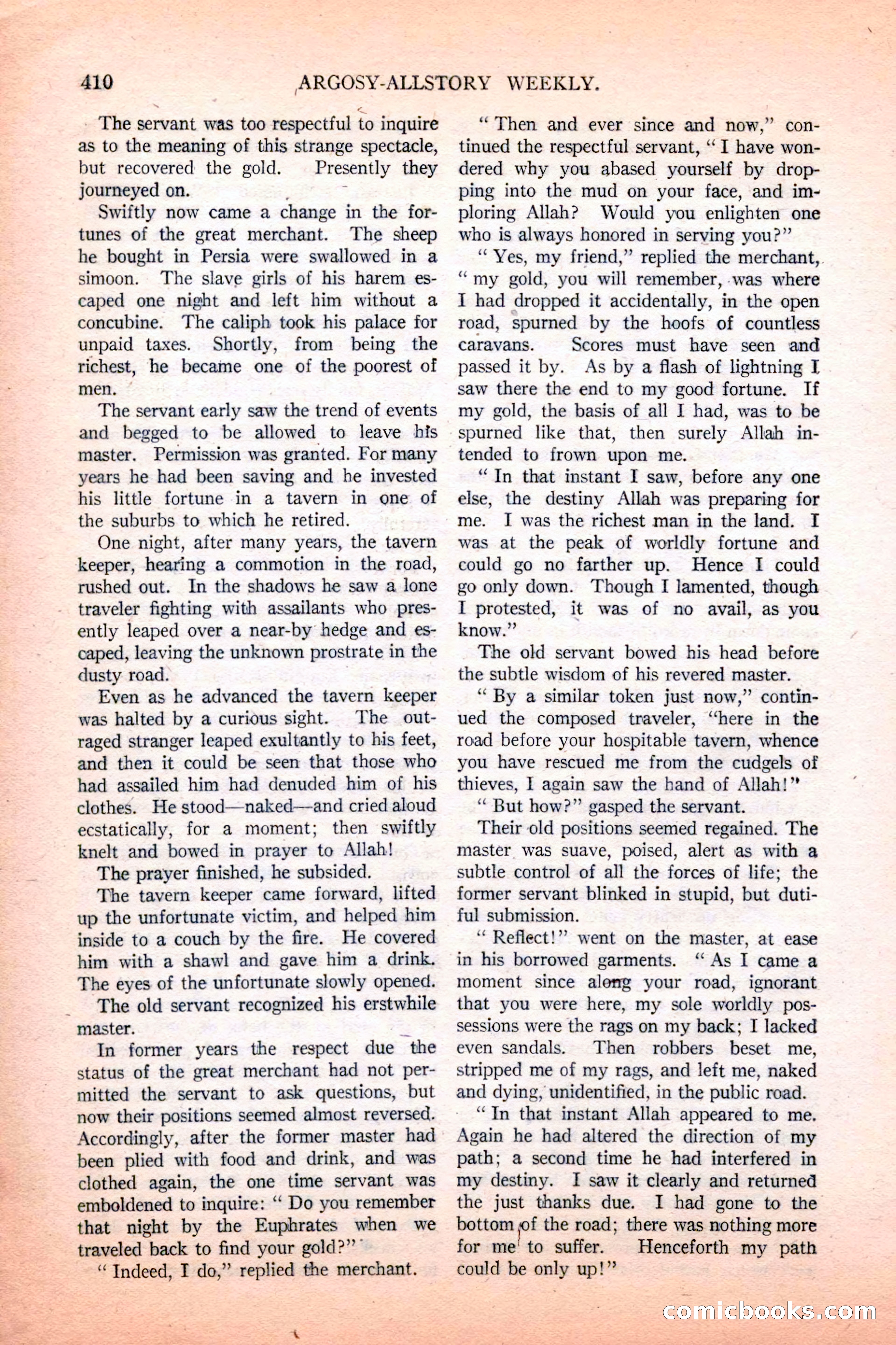 Argosy All-Story Weekly, December 4, 1926 — page 100 of 184