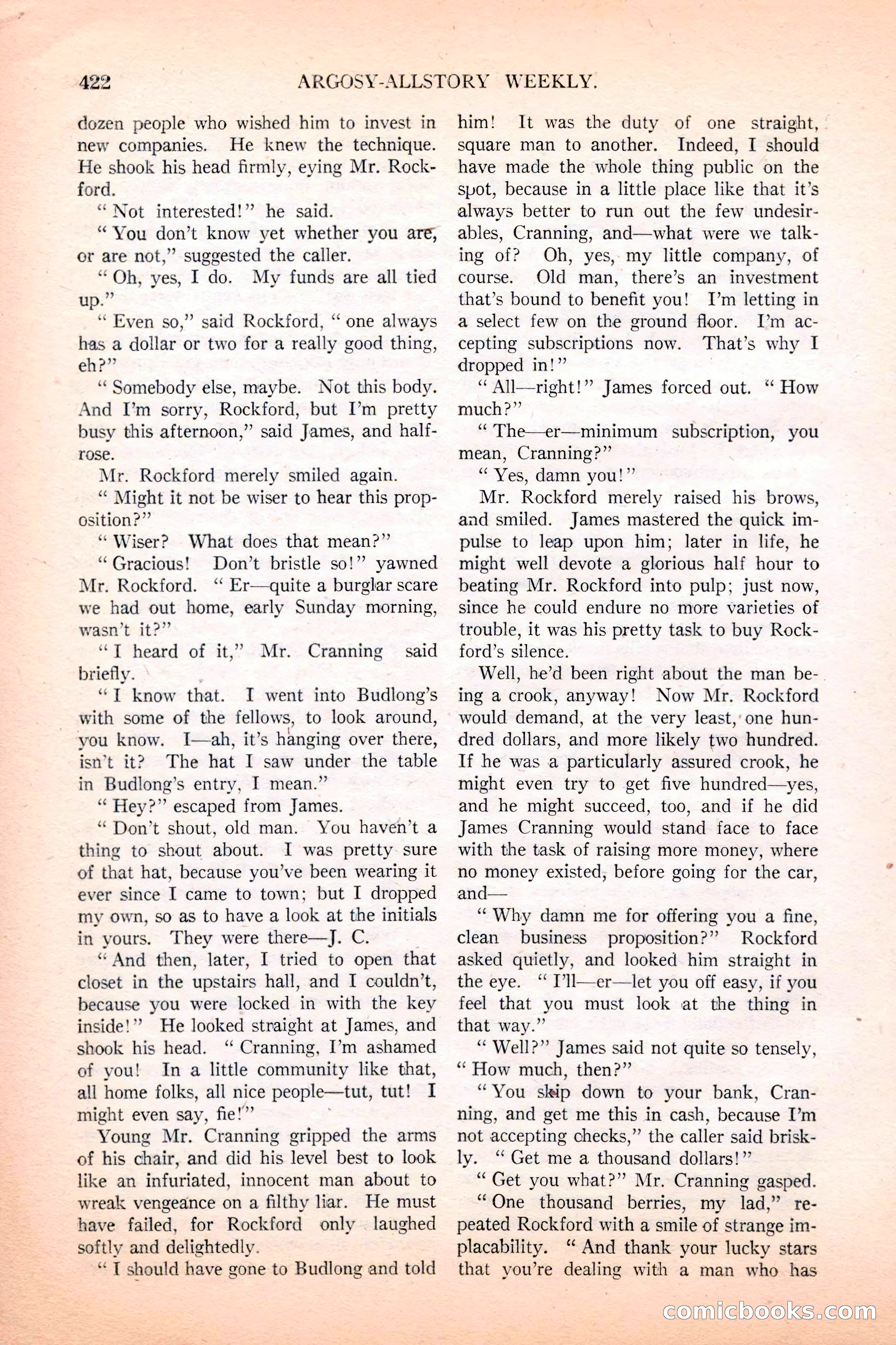 Argosy All-Story Weekly, December 4, 1926 — page 112 of 184