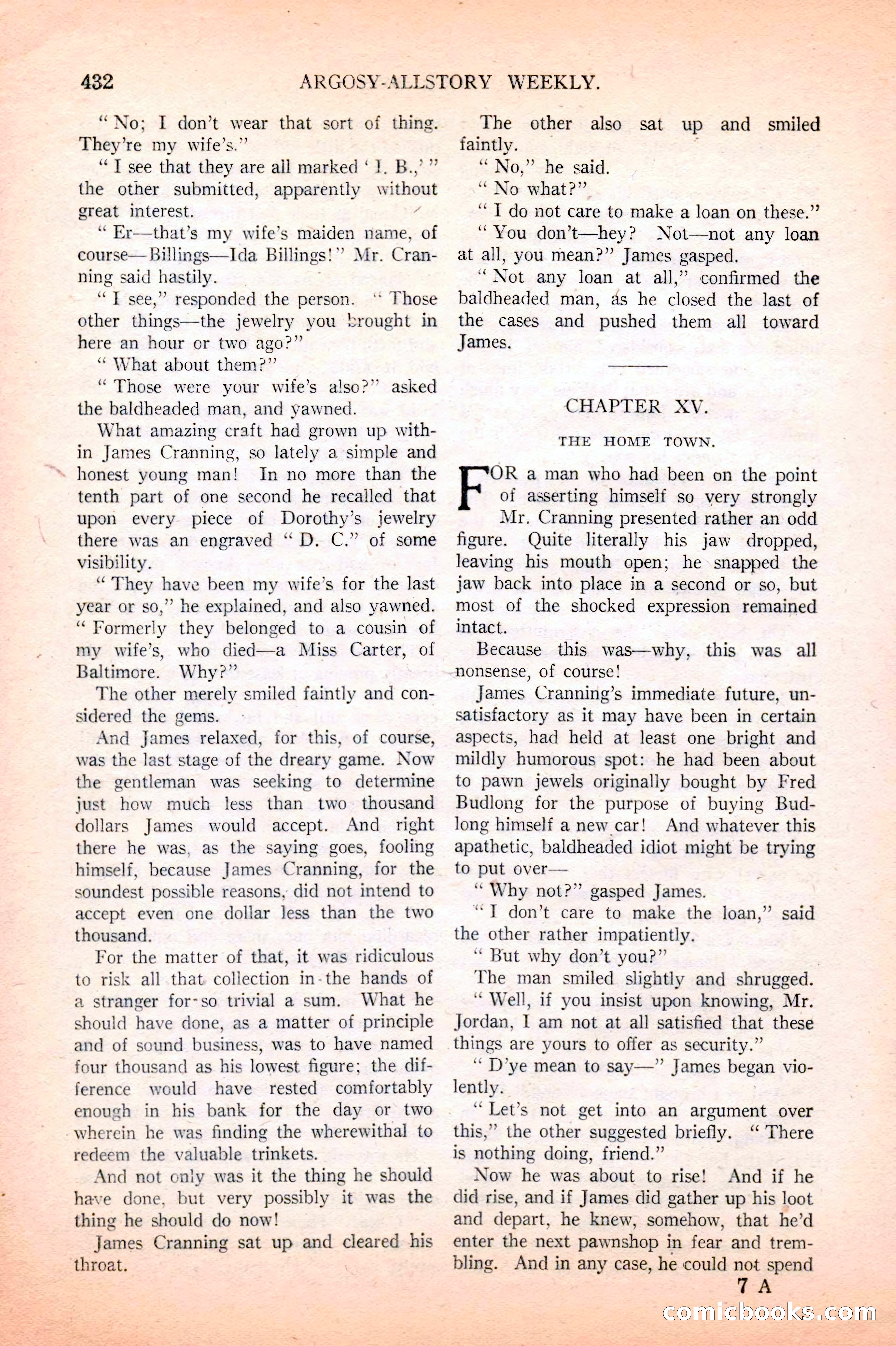 Argosy All-Story Weekly, December 4, 1926 — page 122 of 184