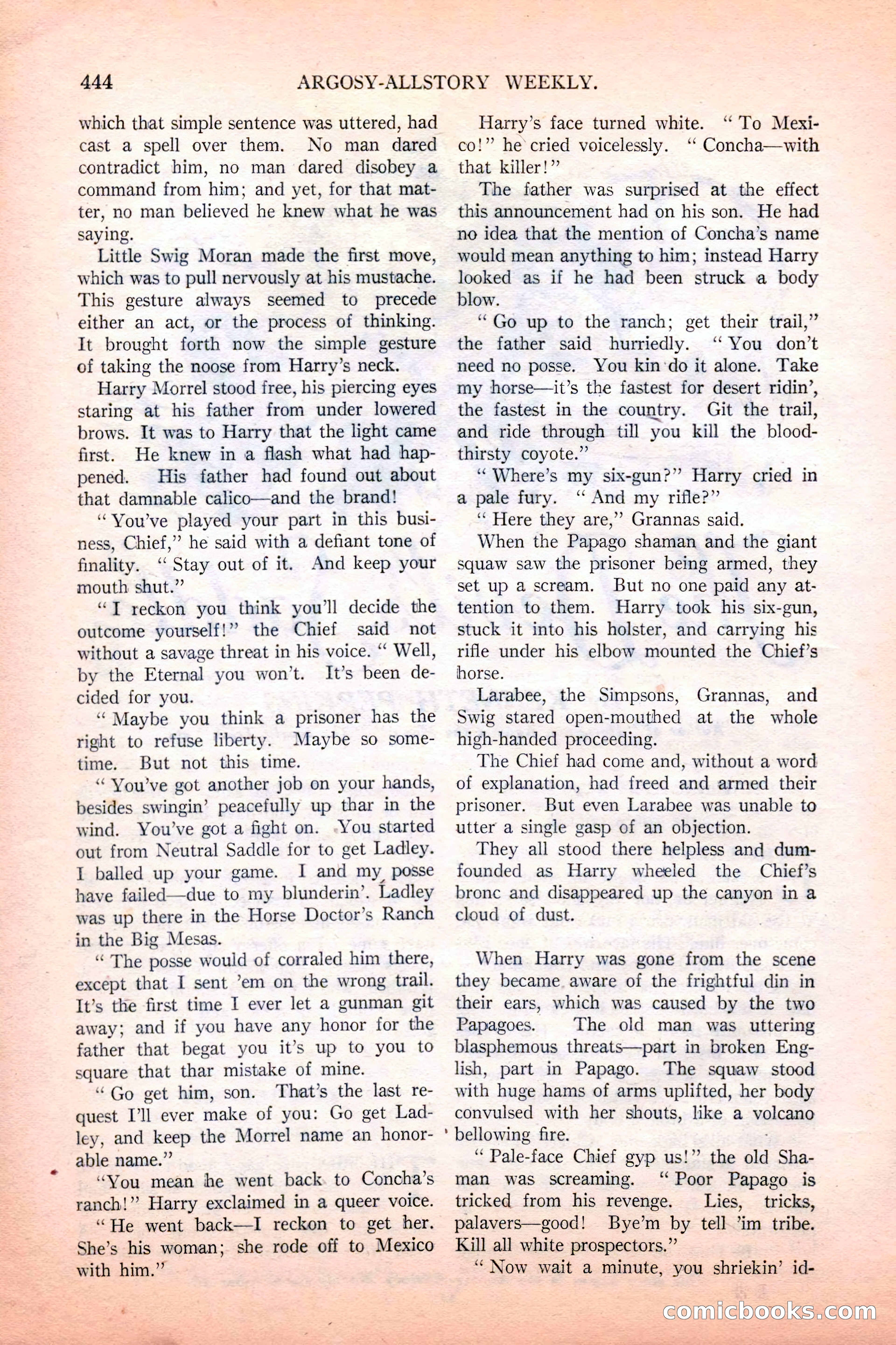 Argosy All-Story Weekly, December 4, 1926 — page 134 of 184