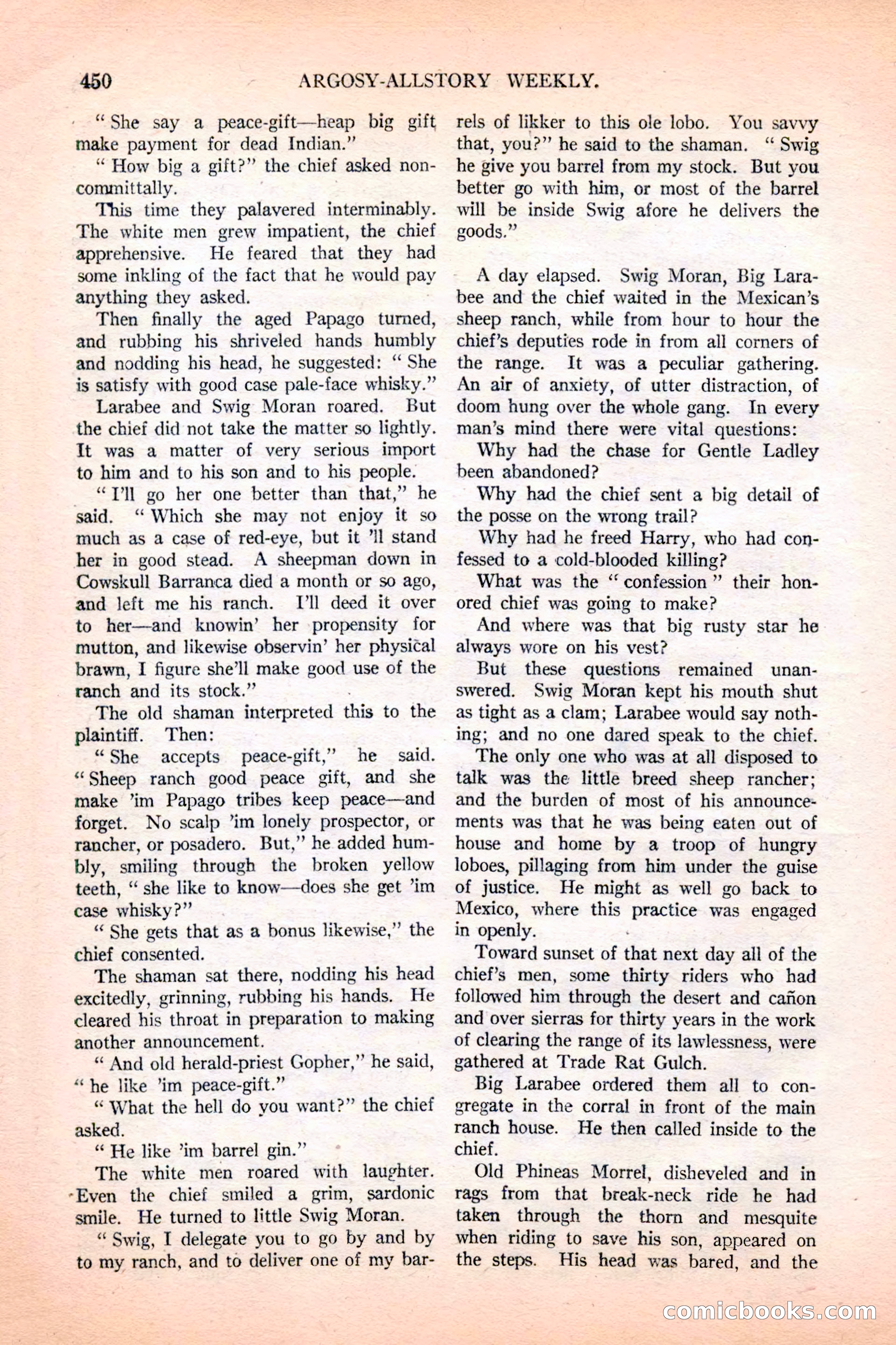 Argosy All-Story Weekly, December 4, 1926 — page 140 of 184