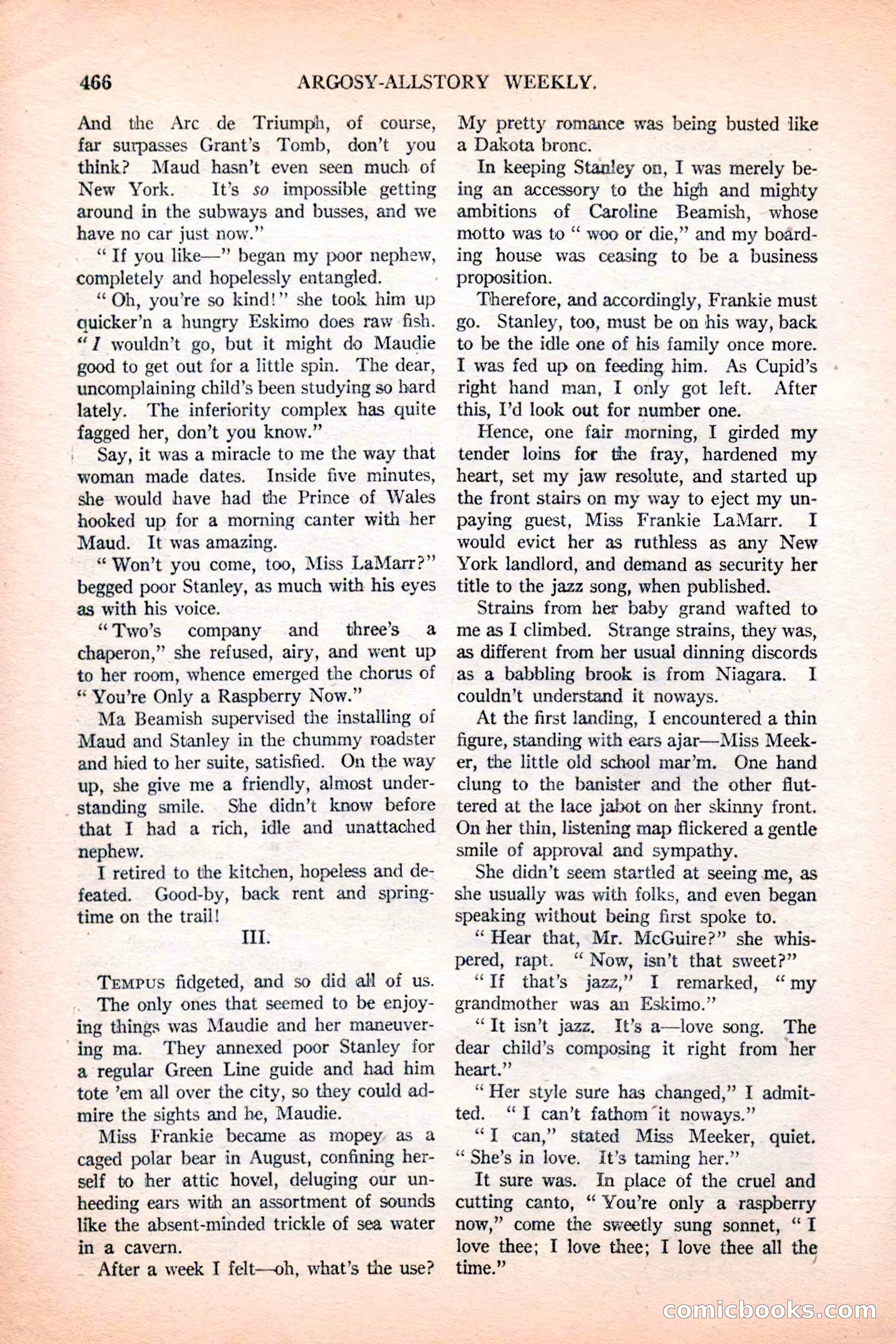 Argosy All-Story Weekly, December 4, 1926 — page 156 of 184