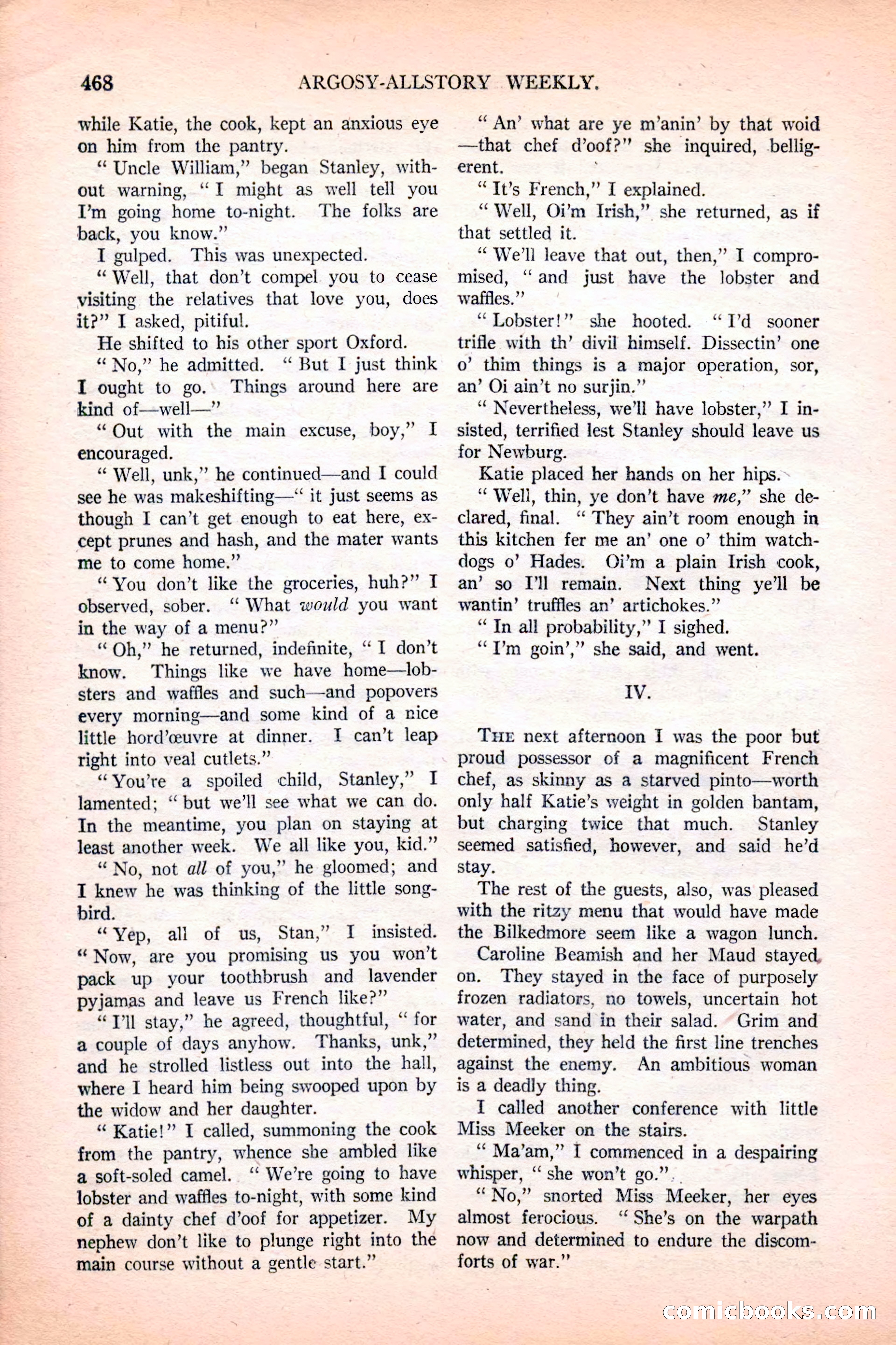Argosy All-Story Weekly, December 4, 1926 — page 158 of 184