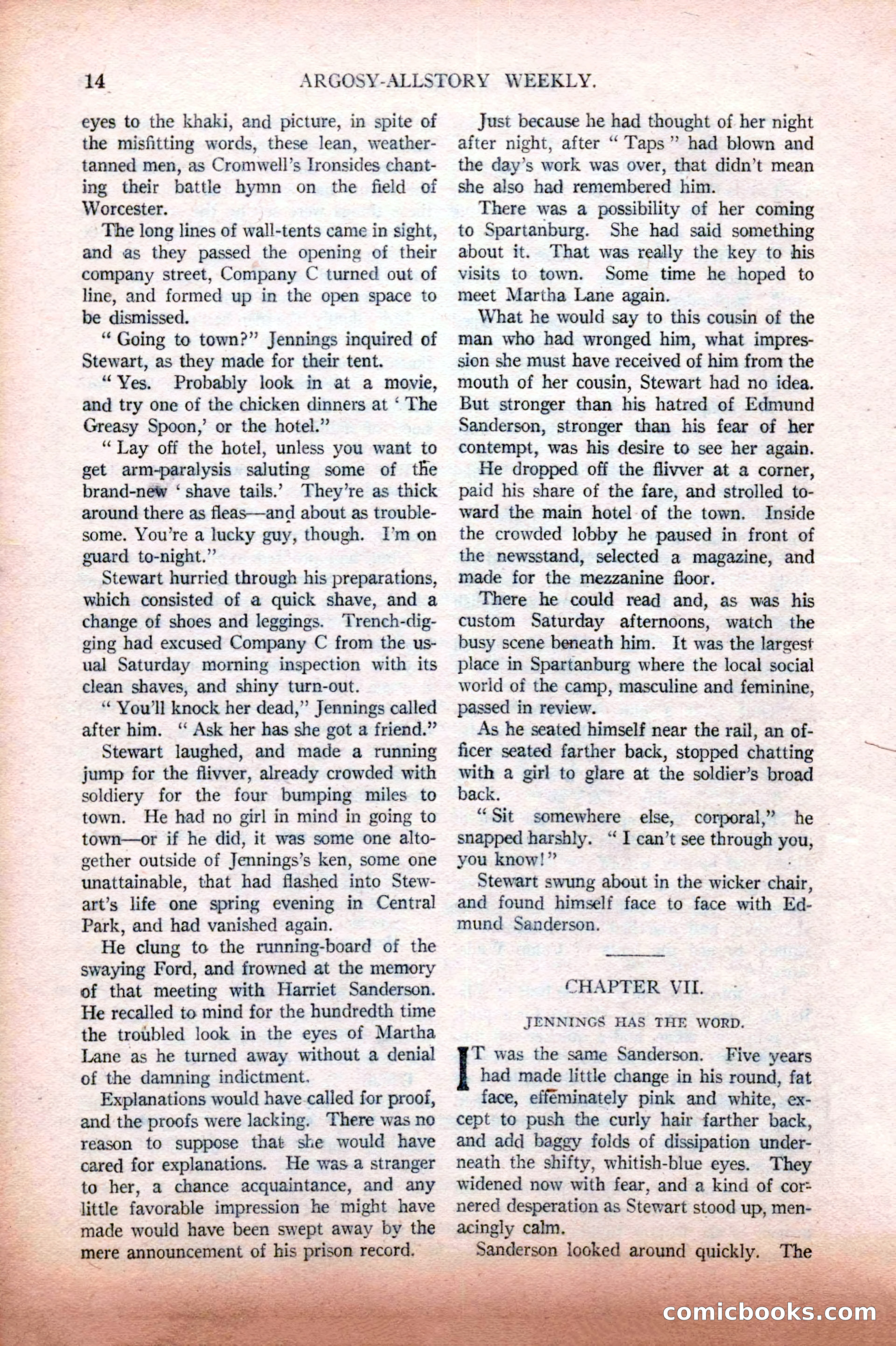 Argosy All-Story Weekly, February 12, 1927 — page 20 of 168