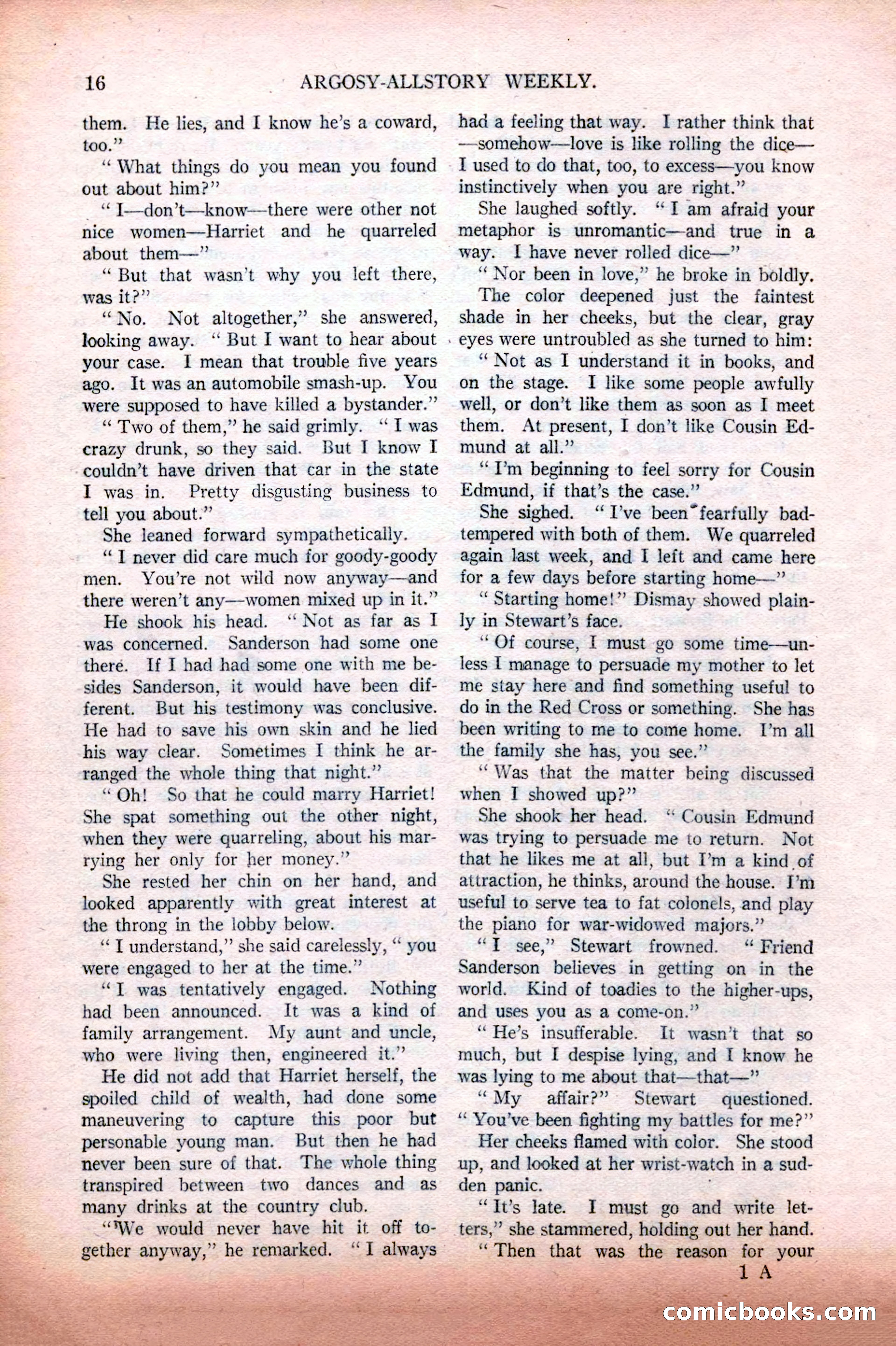 Argosy All-Story Weekly, February 12, 1927 — page 22 of 168