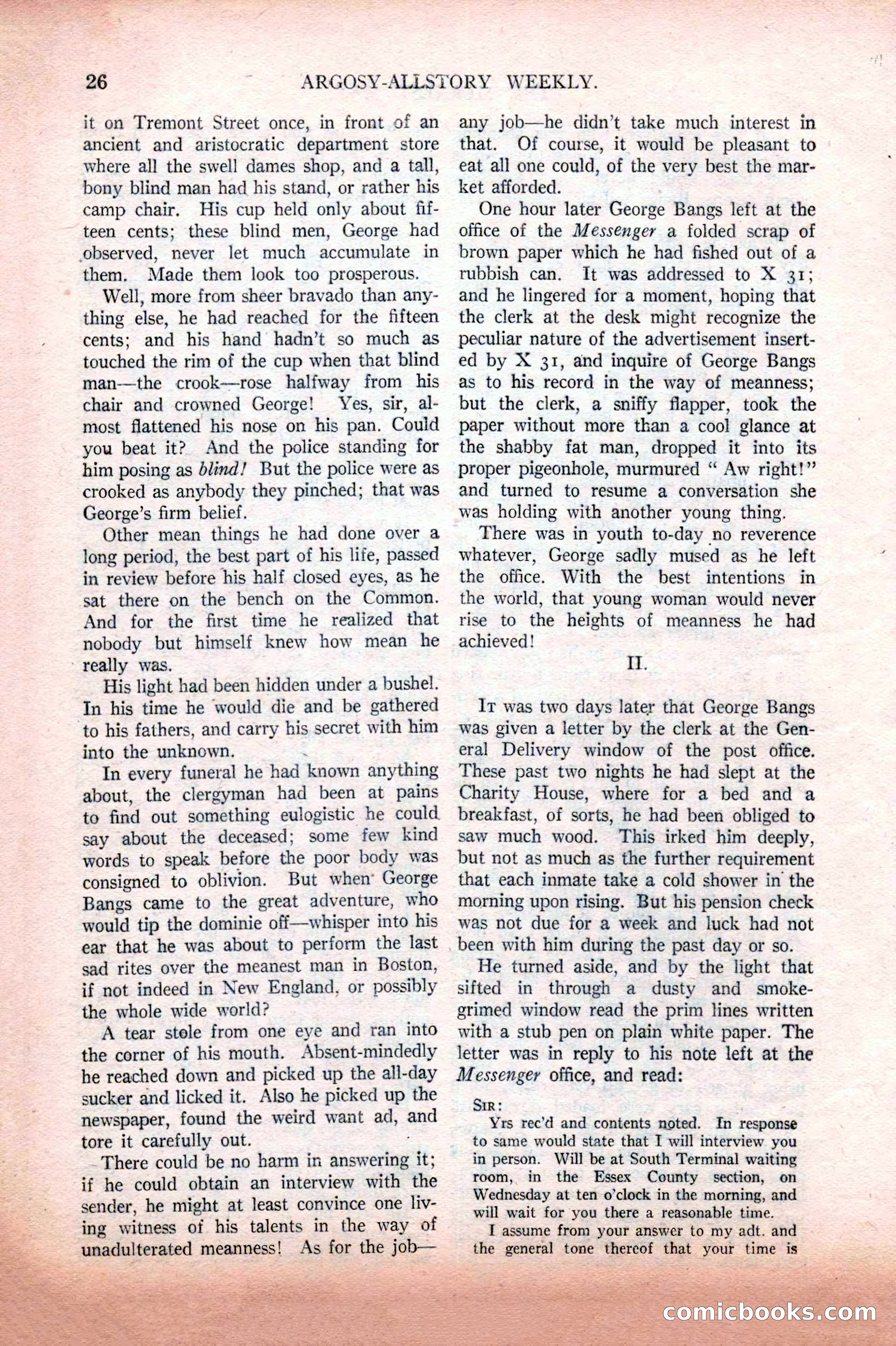 Argosy All-Story Weekly, February 12, 1927 — page 32 of 168
