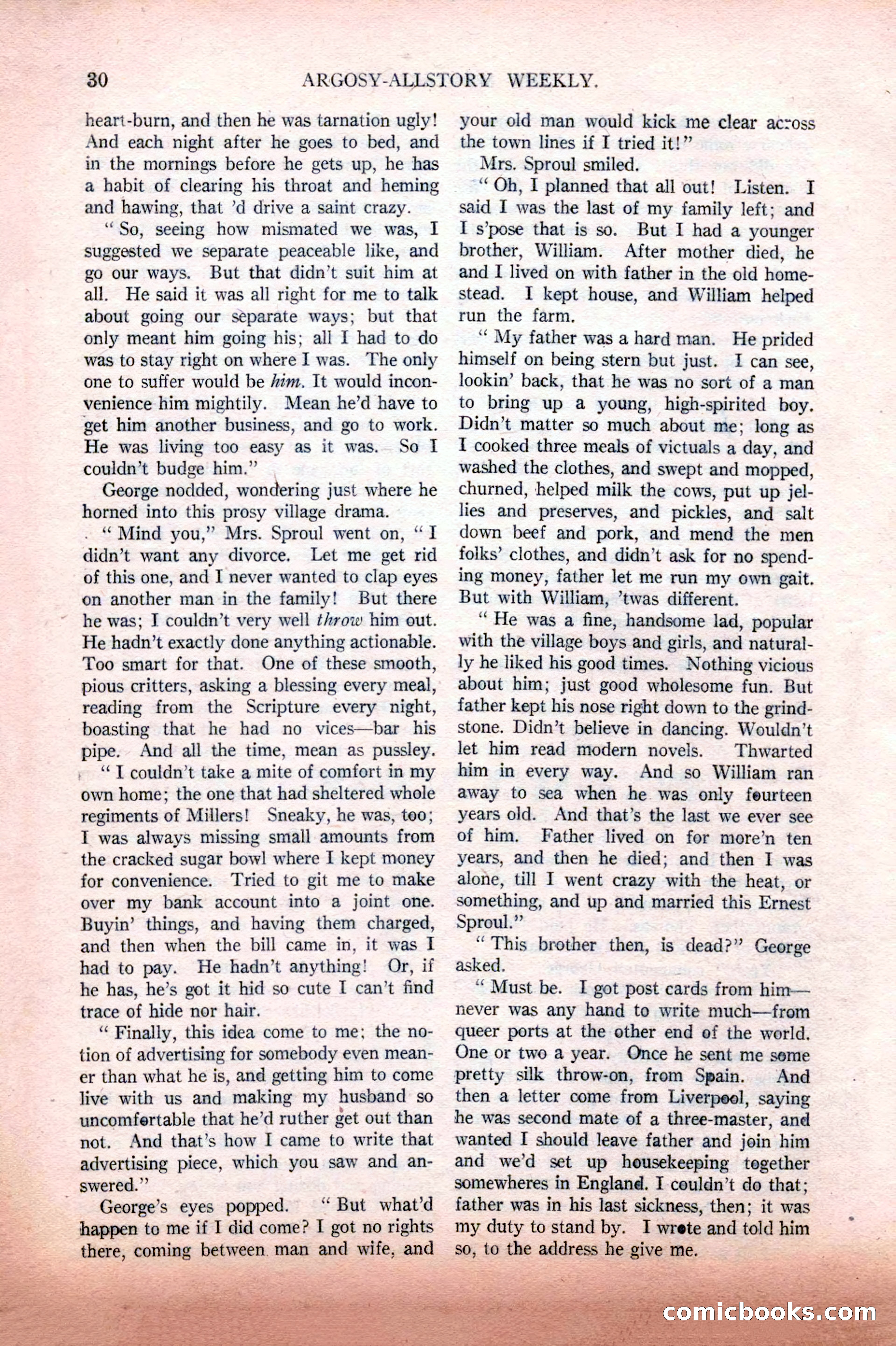 Argosy All-Story Weekly, February 12, 1927 — page 36 of 168
