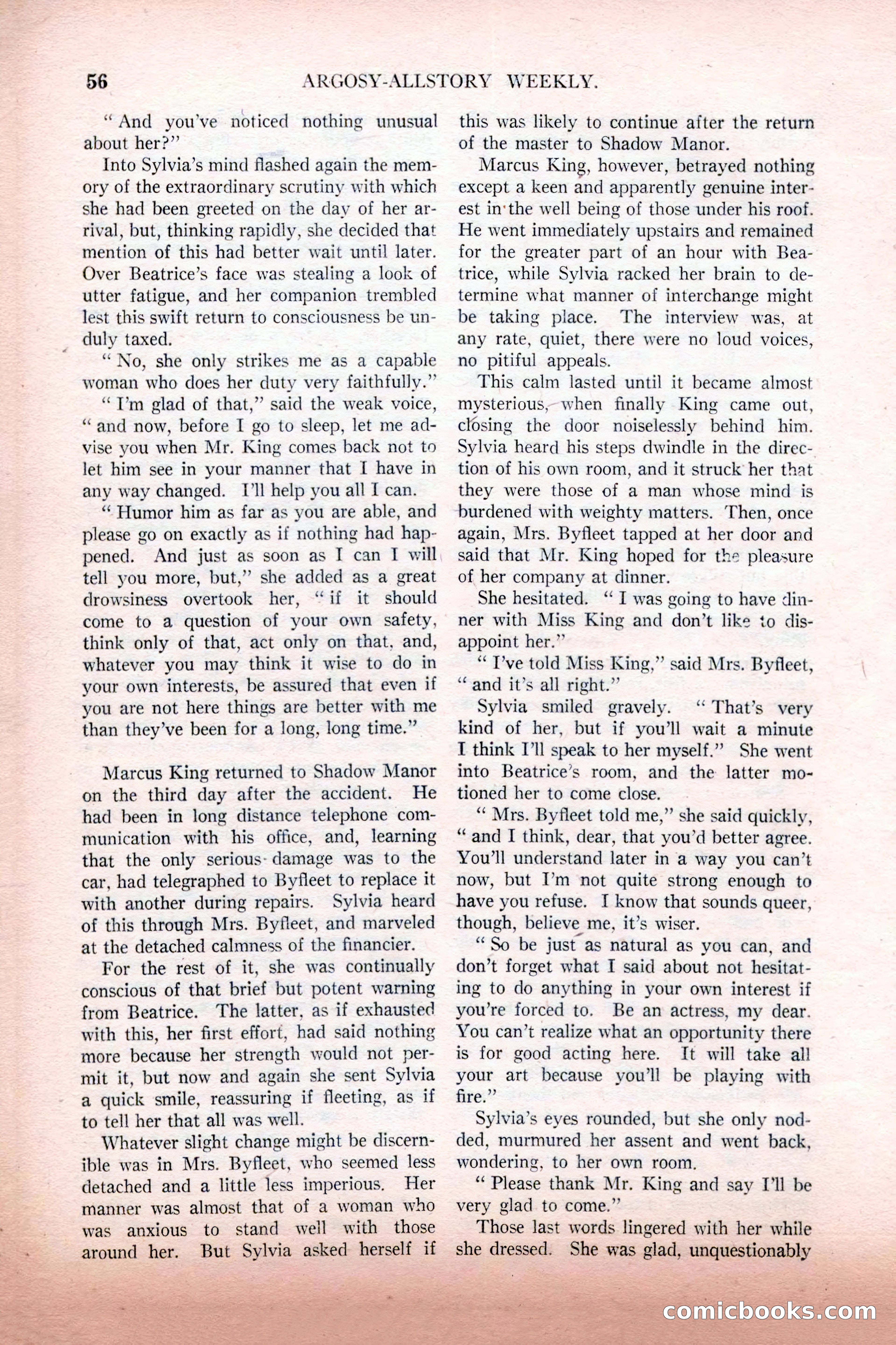 Argosy All-Story Weekly, February 12, 1927 — page 62 of 168