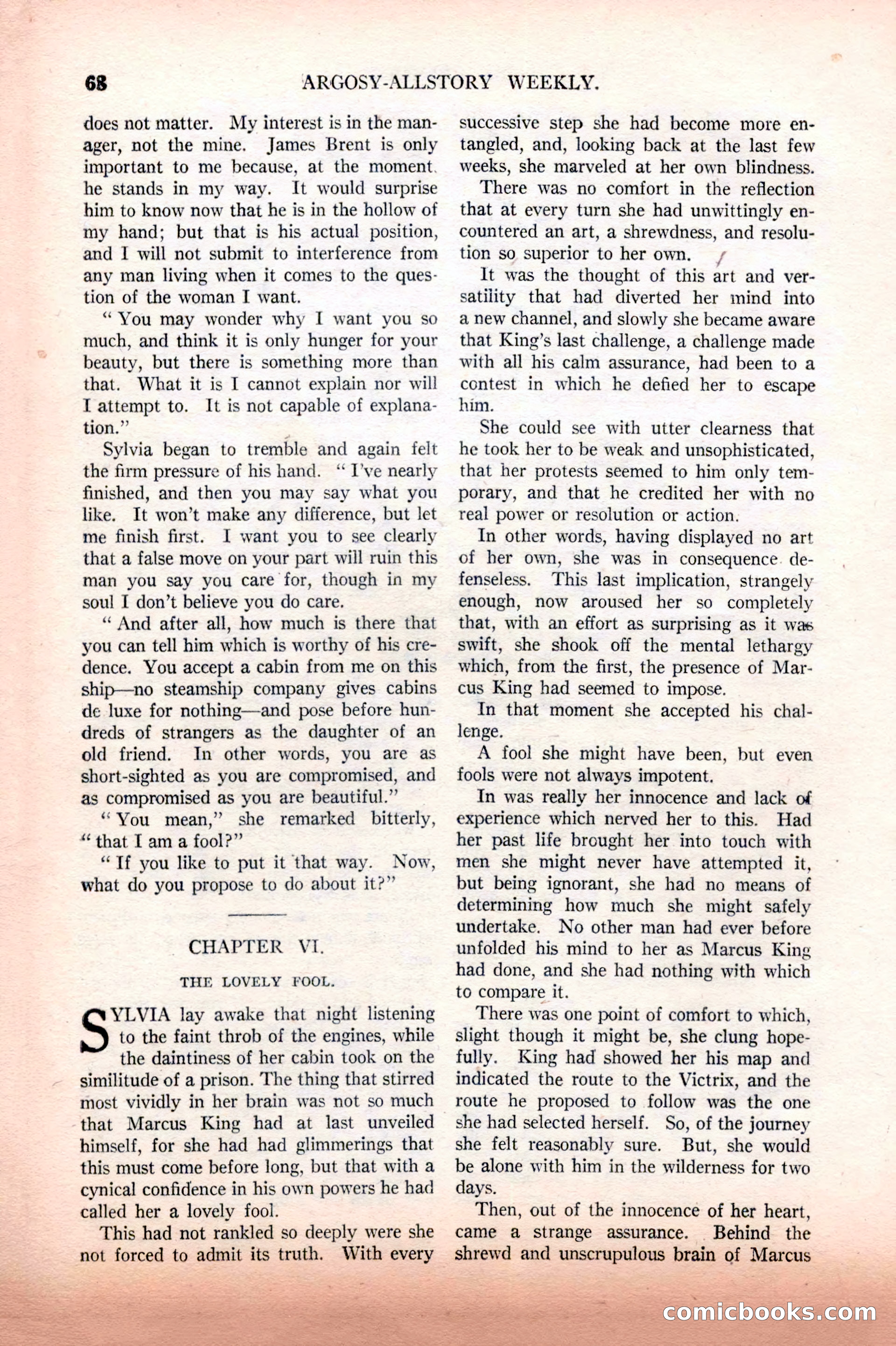 Argosy All-Story Weekly, February 12, 1927 — page 74 of 168