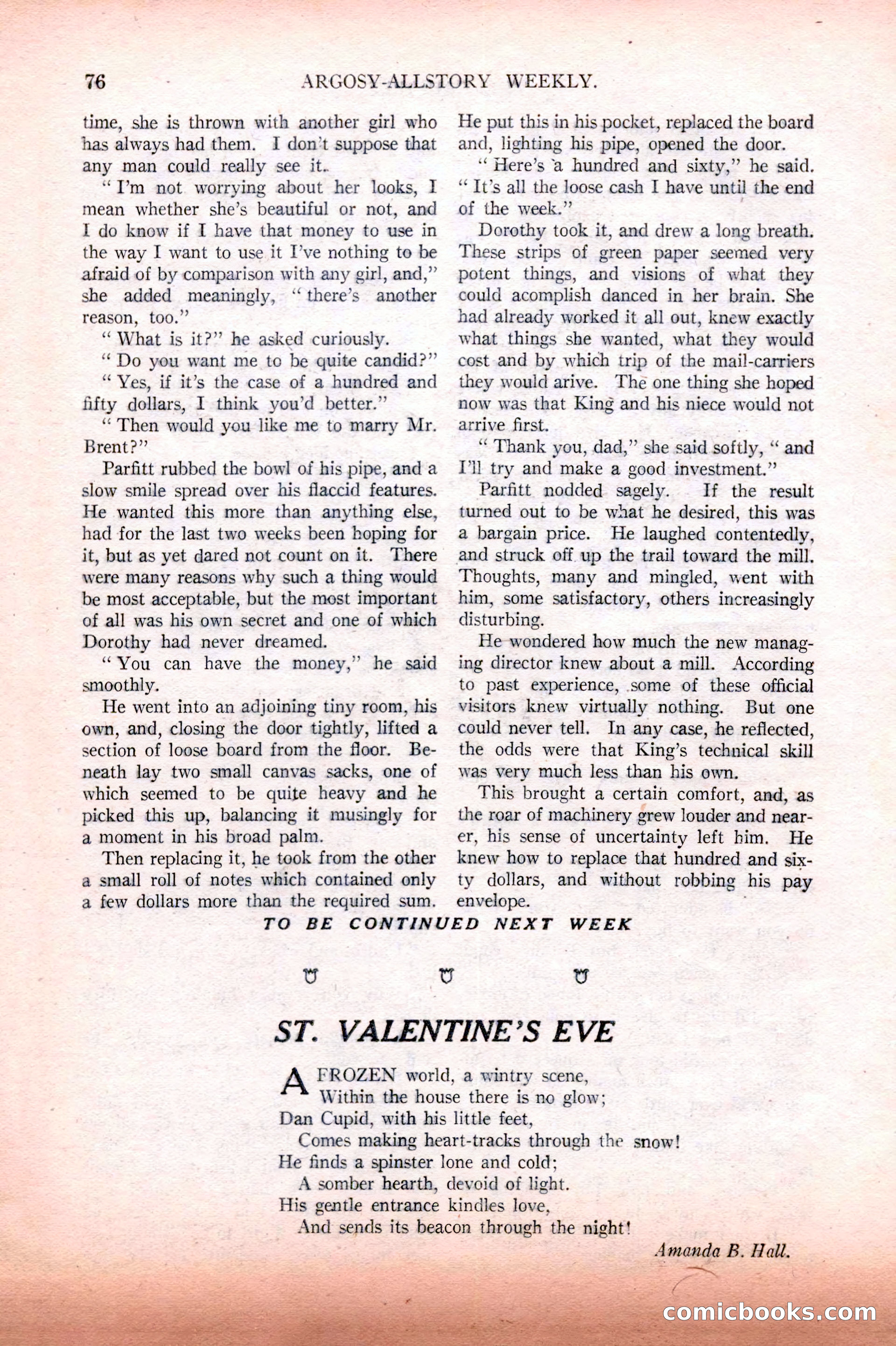 Argosy All-Story Weekly, February 12, 1927 — page 82 of 168