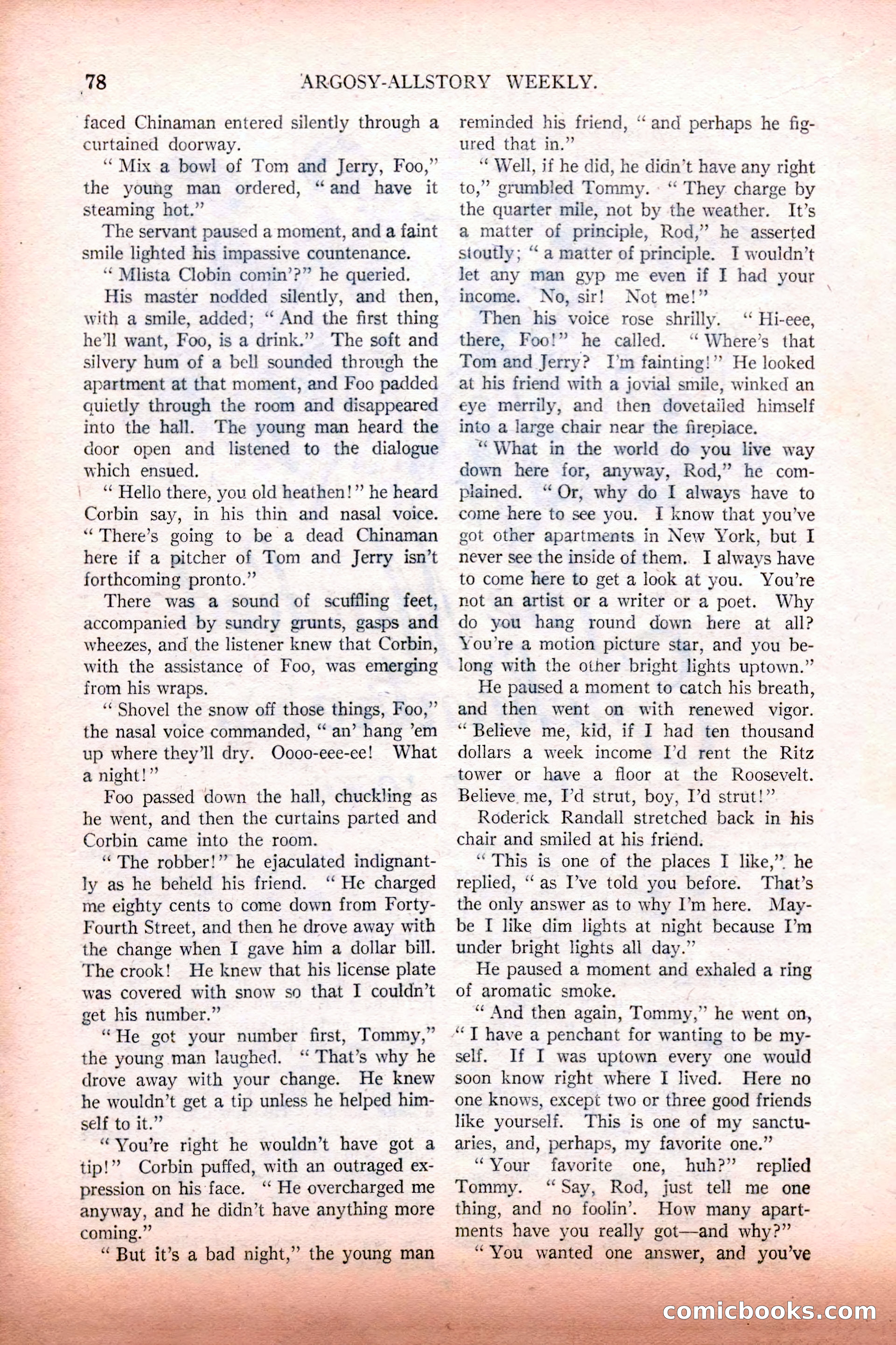 Argosy All-Story Weekly, February 12, 1927 — page 84 of 168