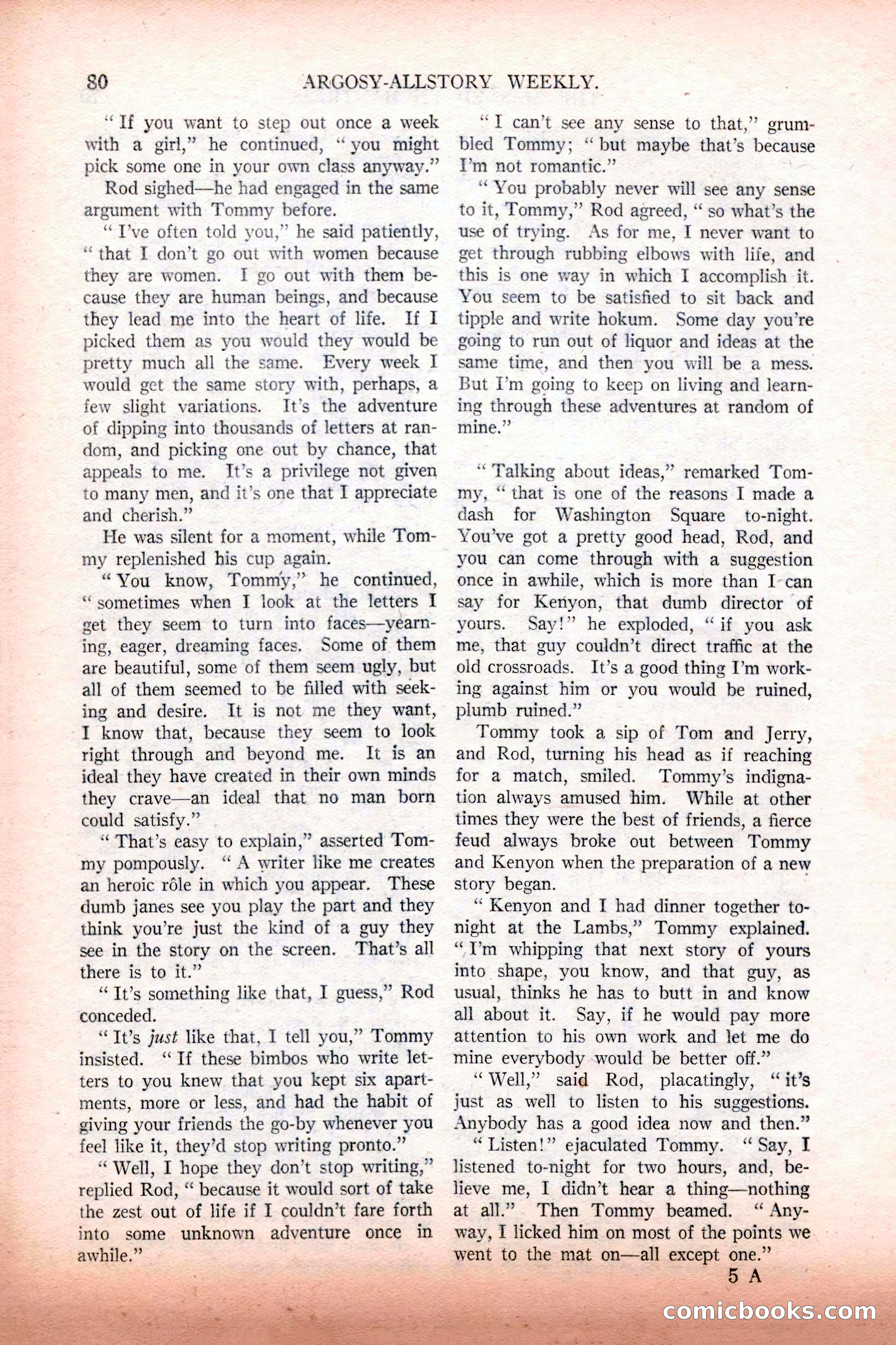 Argosy All-Story Weekly, February 12, 1927 — page 86 of 168