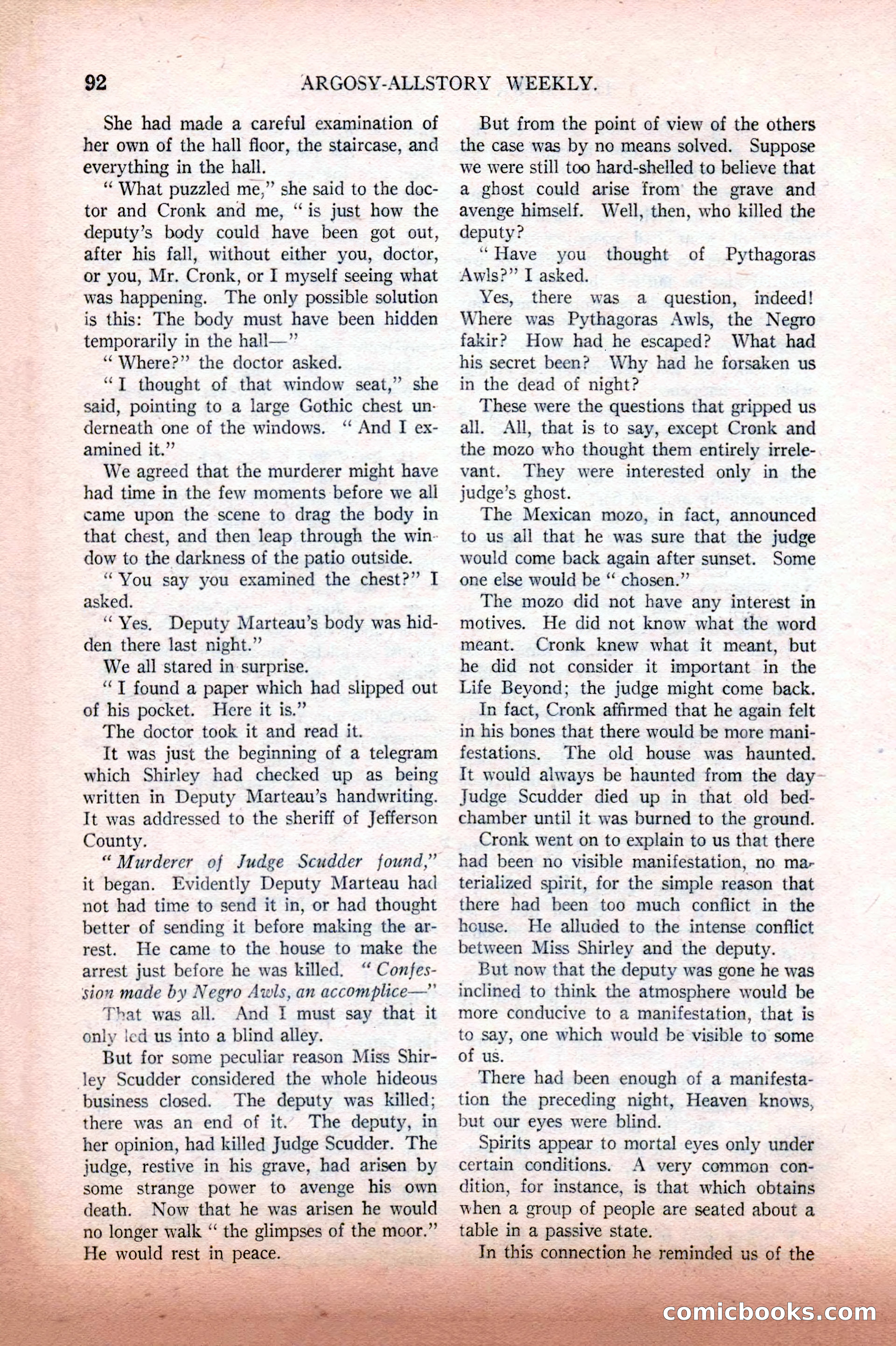 Argosy All-Story Weekly, February 12, 1927 — page 98 of 168