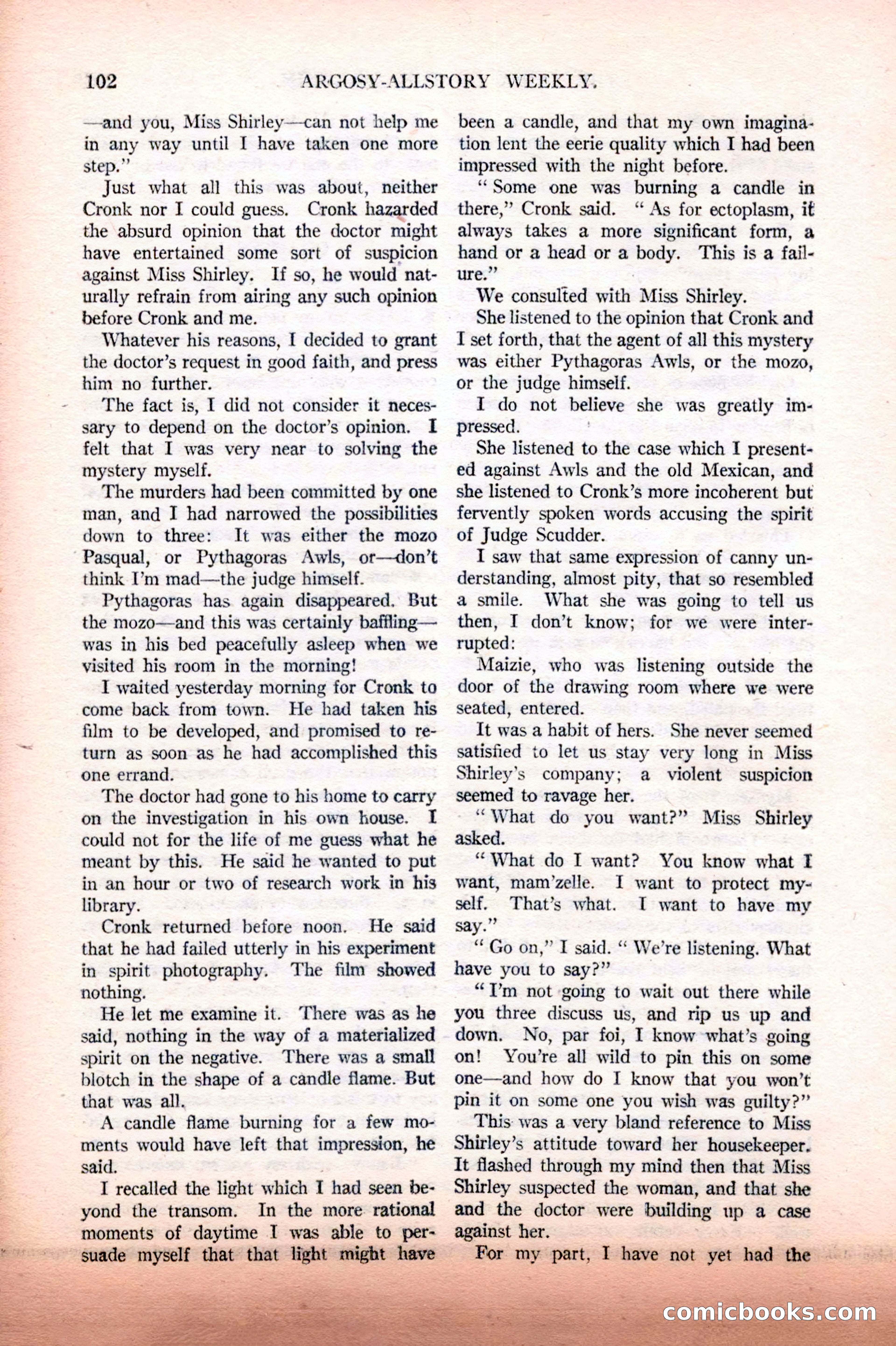 Argosy All-Story Weekly, February 12, 1927 — page 108 of 168