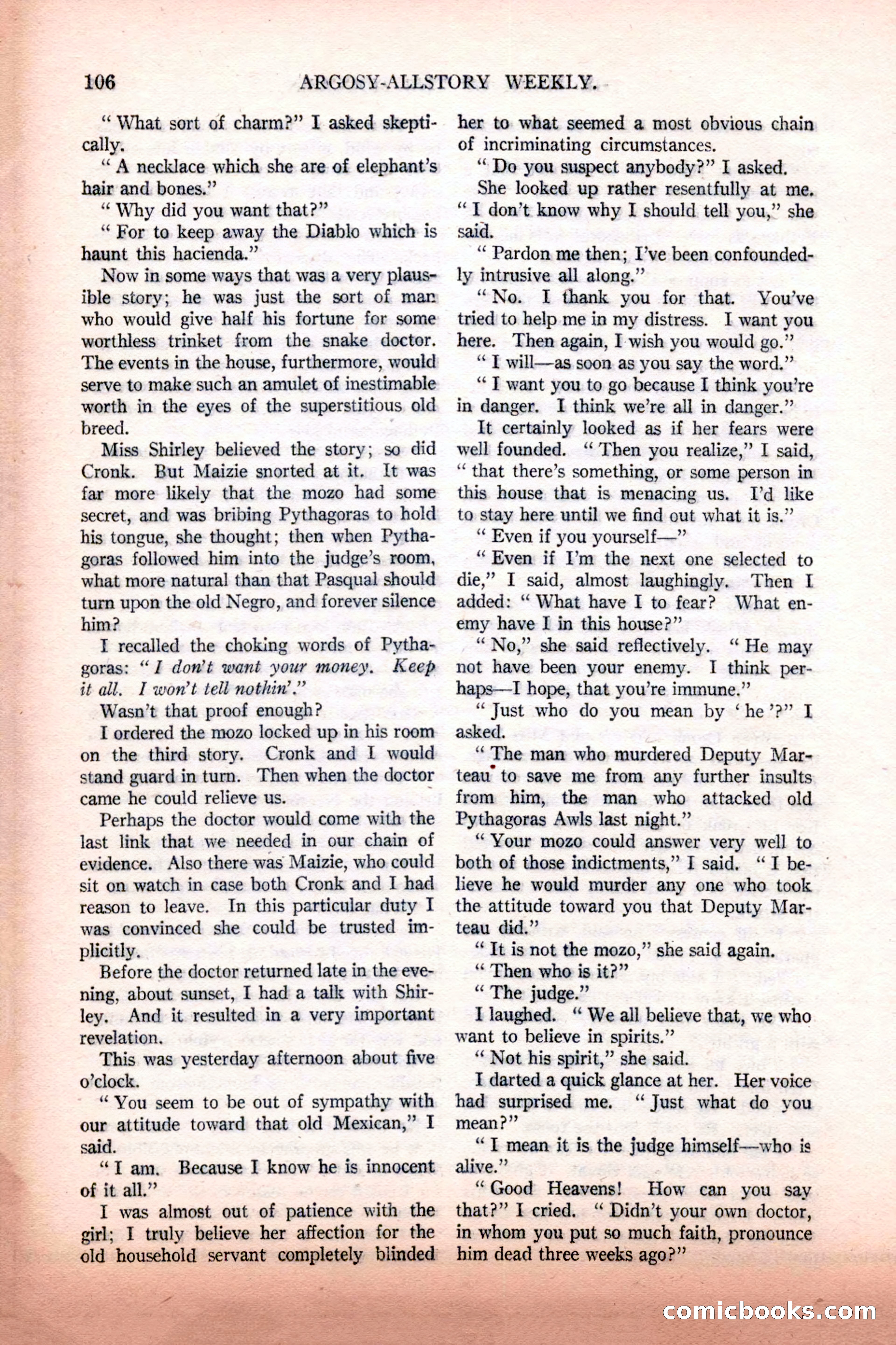 Argosy All-Story Weekly, February 12, 1927 — page 112 of 168