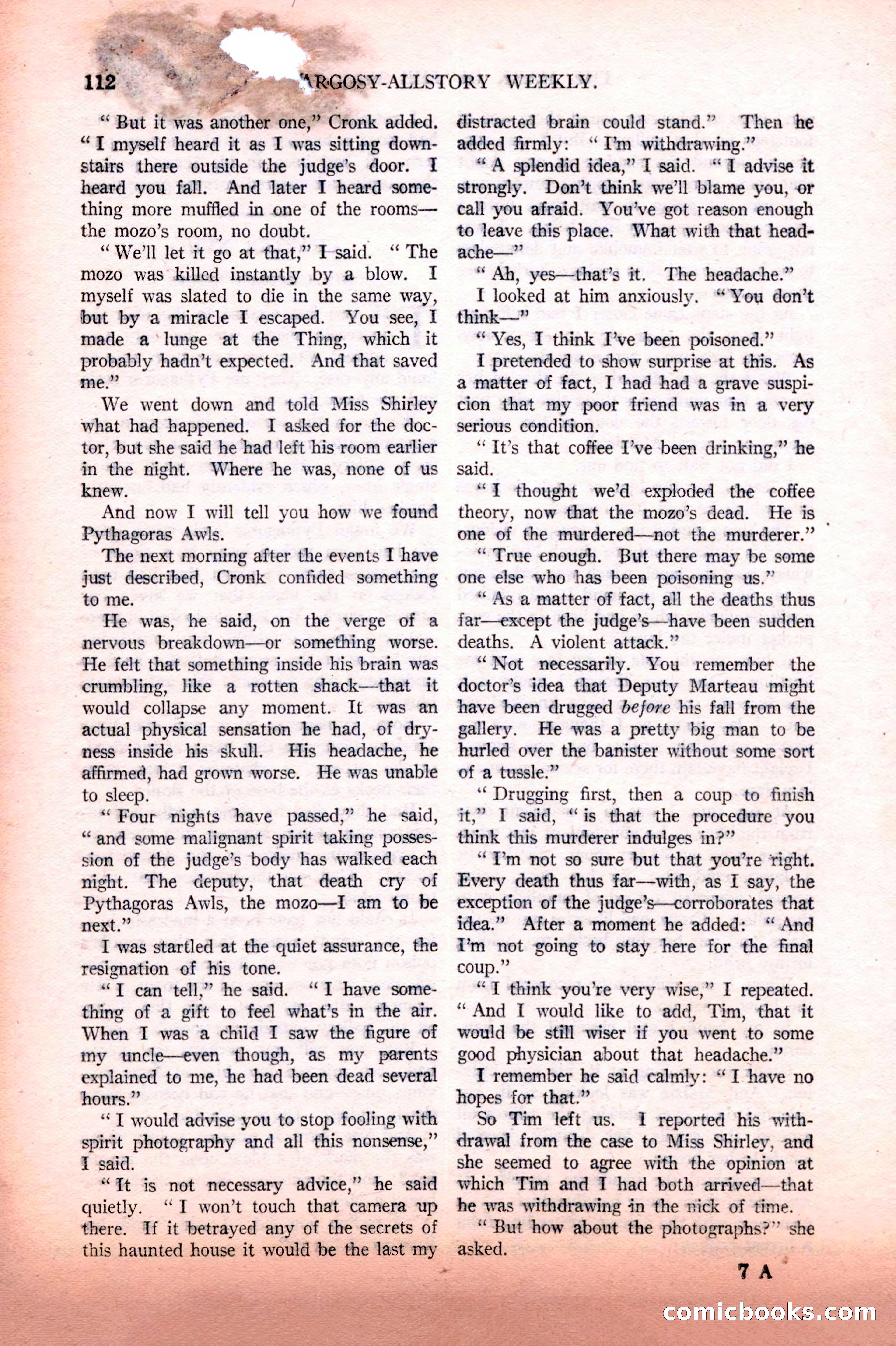 Argosy All-Story Weekly, February 12, 1927 — page 118 of 168