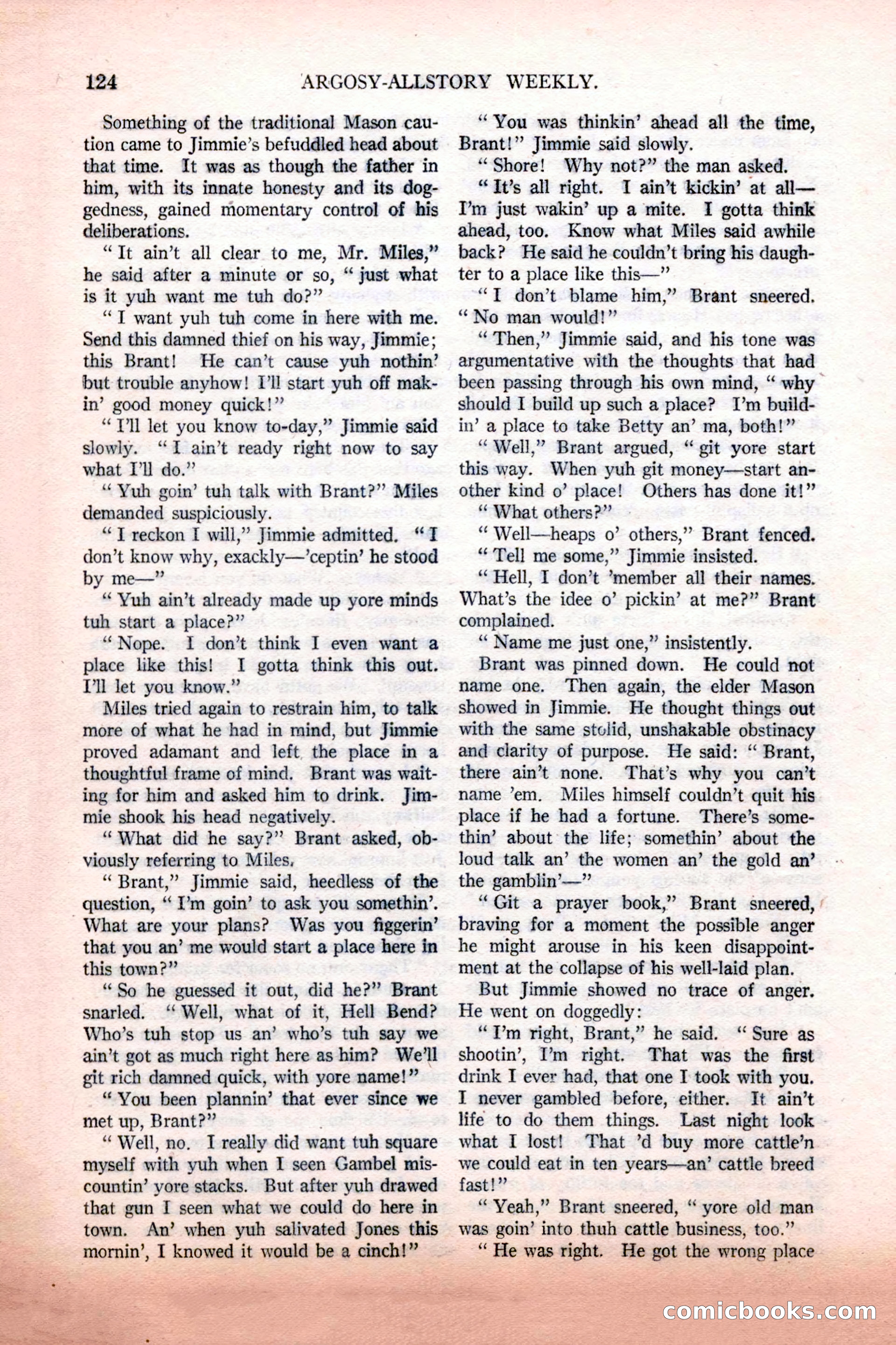 Argosy All-Story Weekly, February 12, 1927 — page 130 of 168