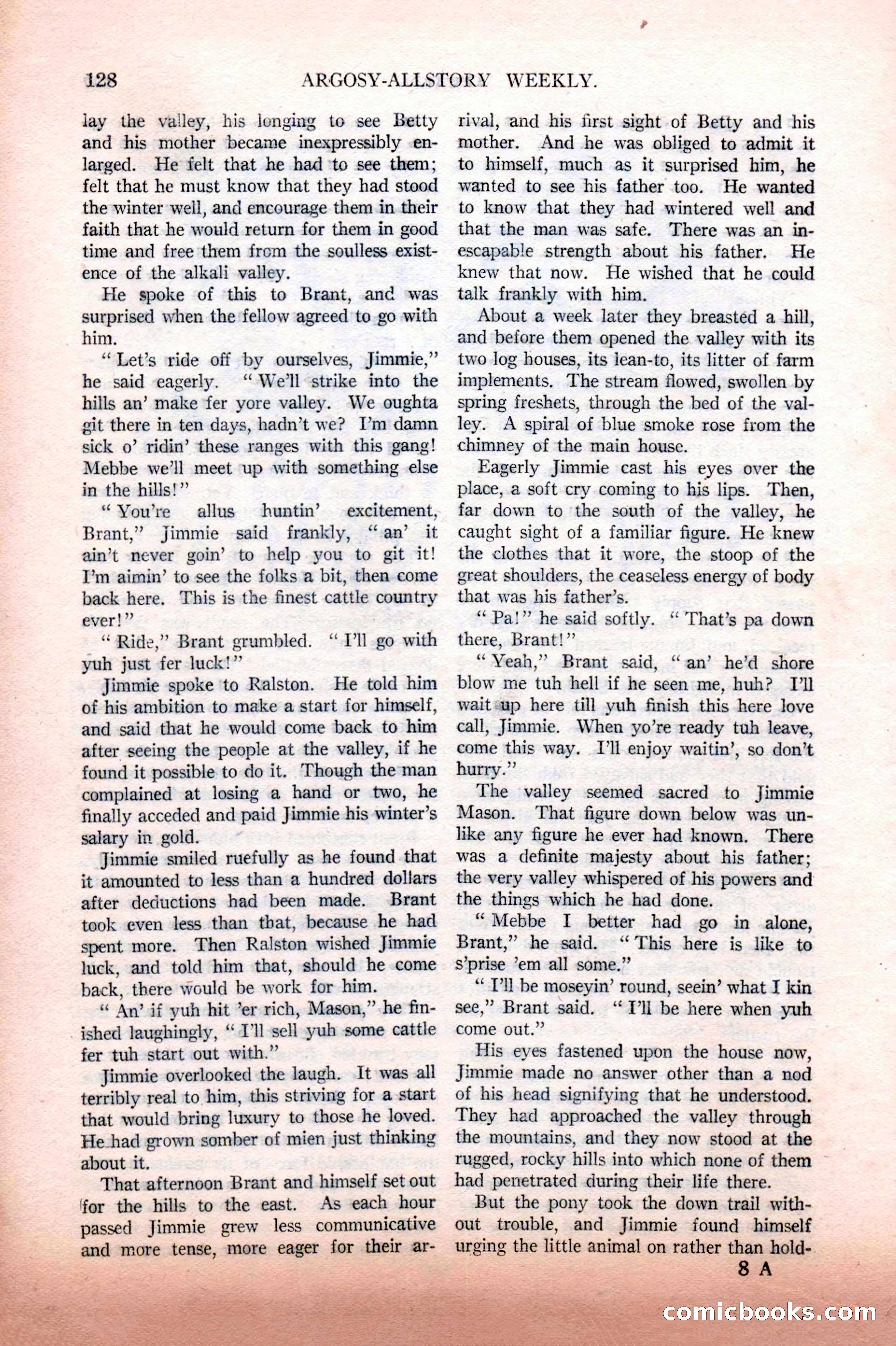 Argosy All-Story Weekly, February 12, 1927 — page 134 of 168