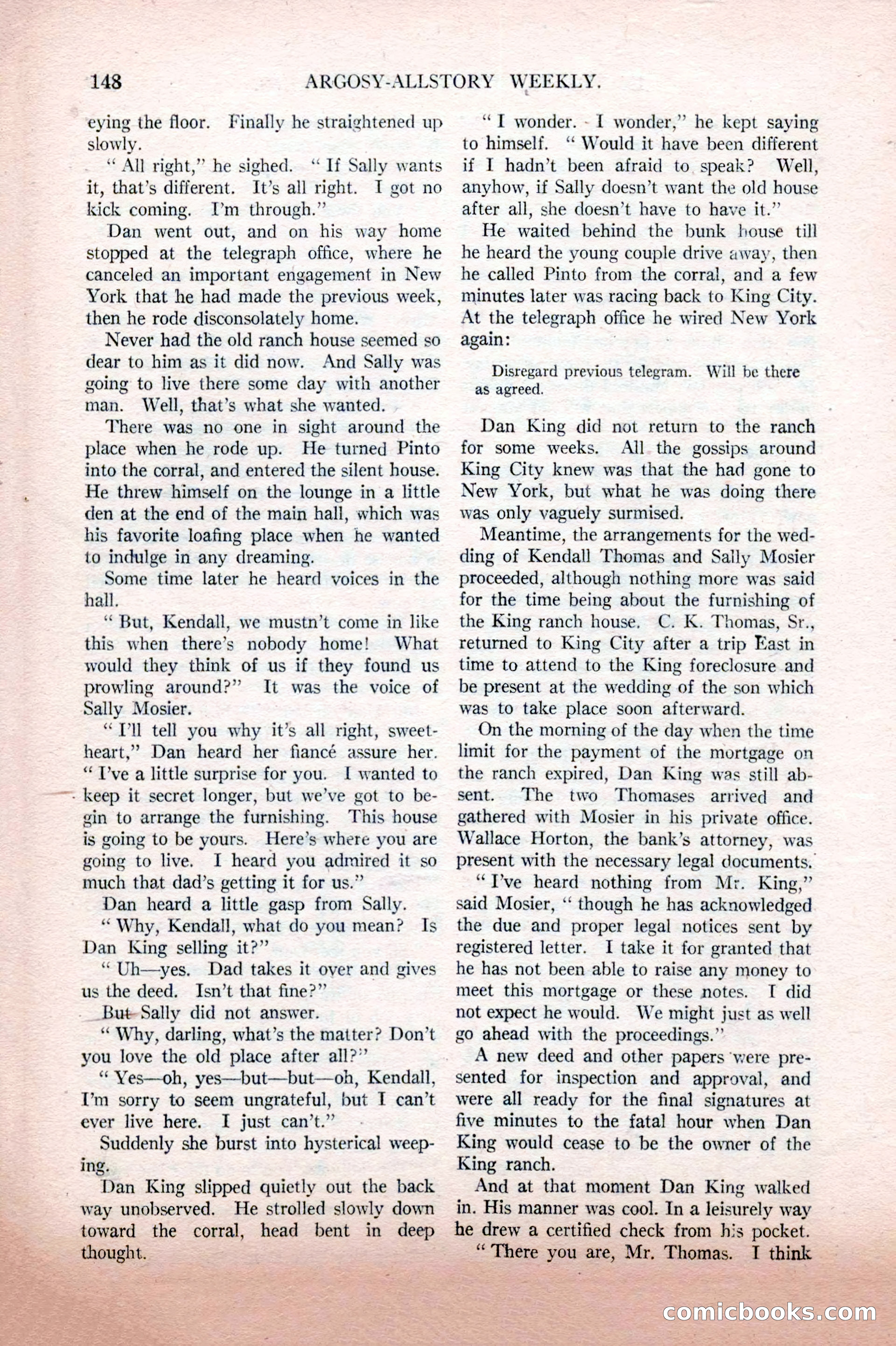 Argosy All-Story Weekly, February 12, 1927 — page 154 of 168