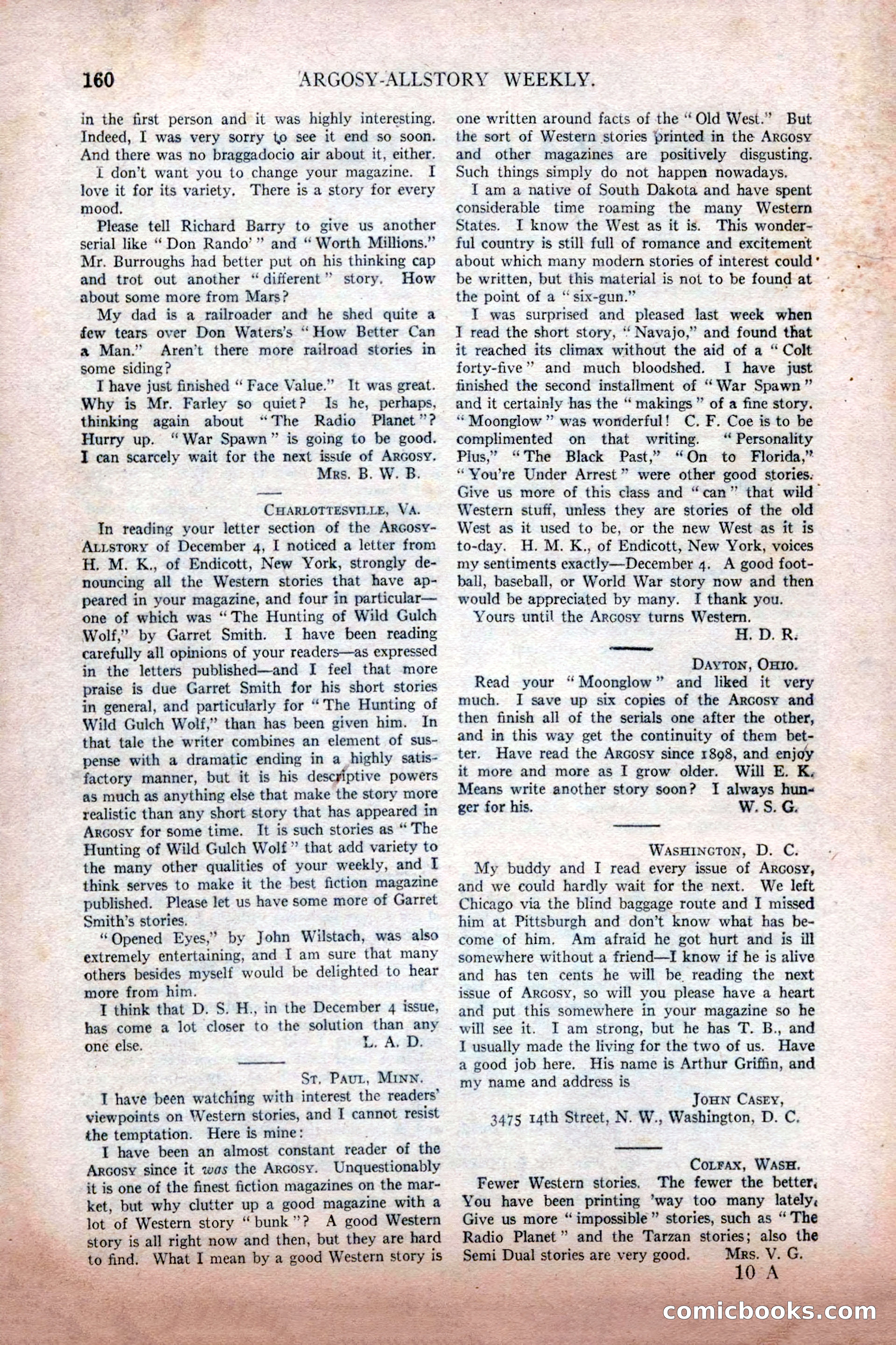 Argosy All-Story Weekly, February 12, 1927 — page 166 of 168
