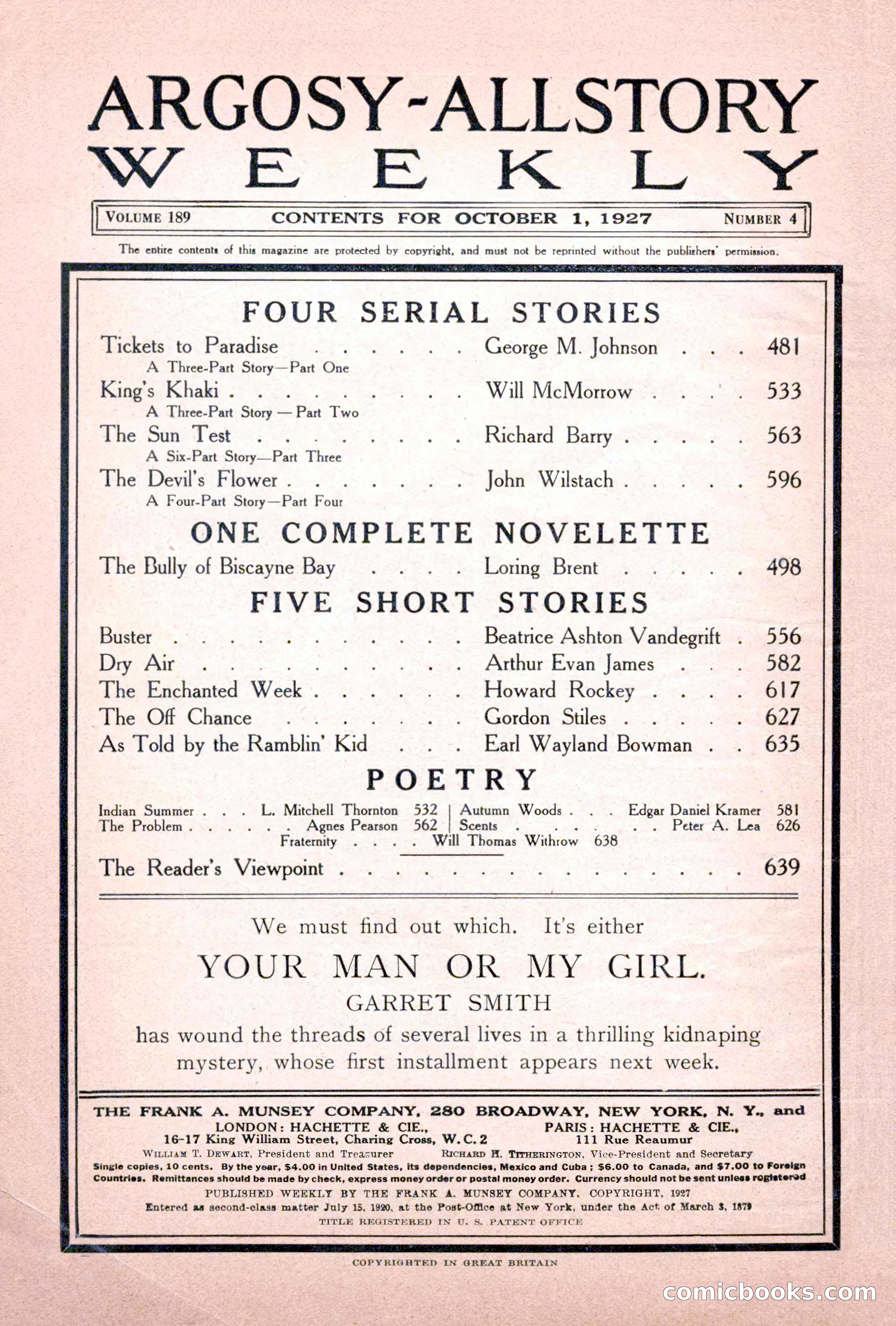 Argosy All-Story Weekly, Vol. 189, No. 4 — page 4 of 180