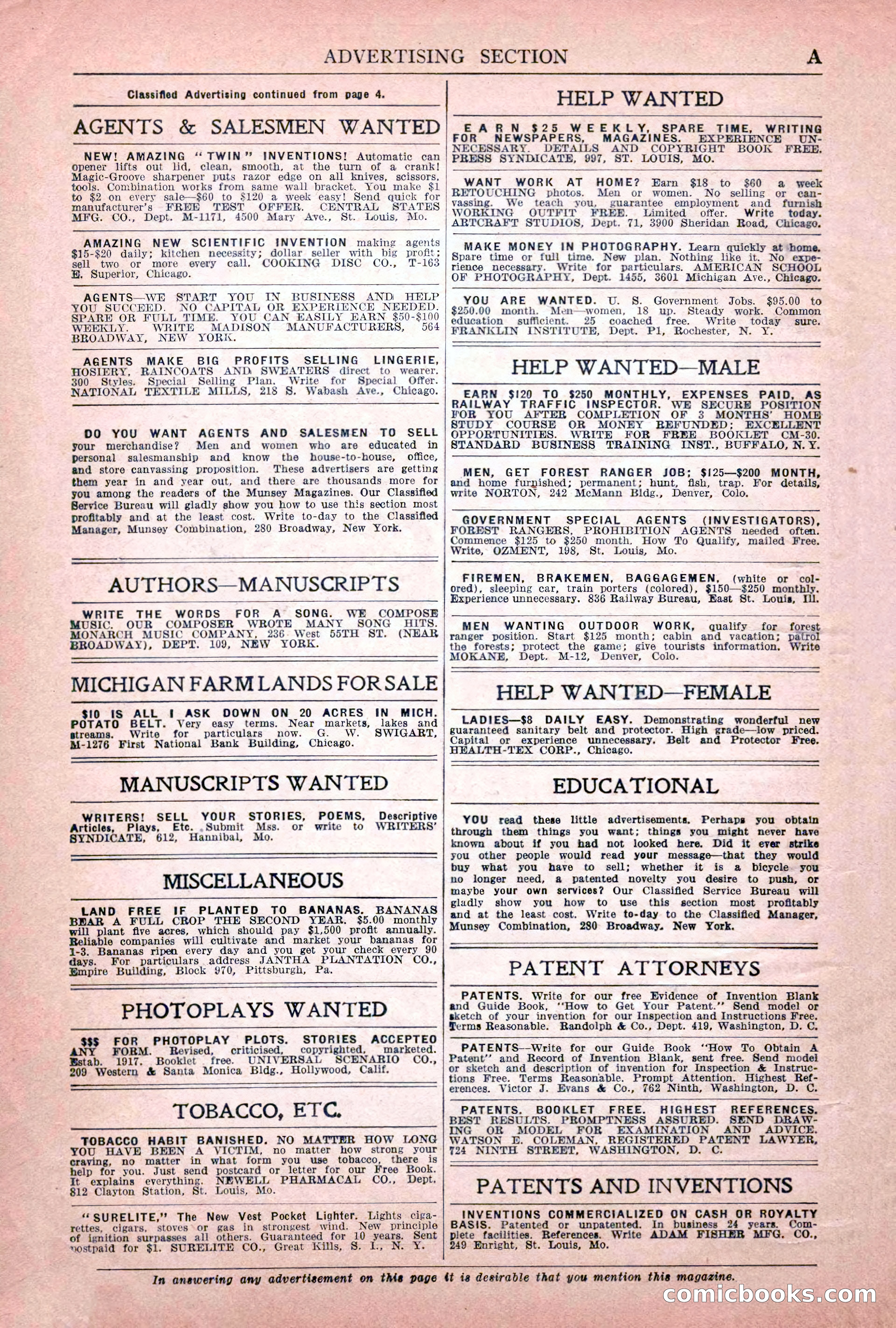 Argosy All-Story Weekly, Vol. 189, No. 4 — page 8 of 180
