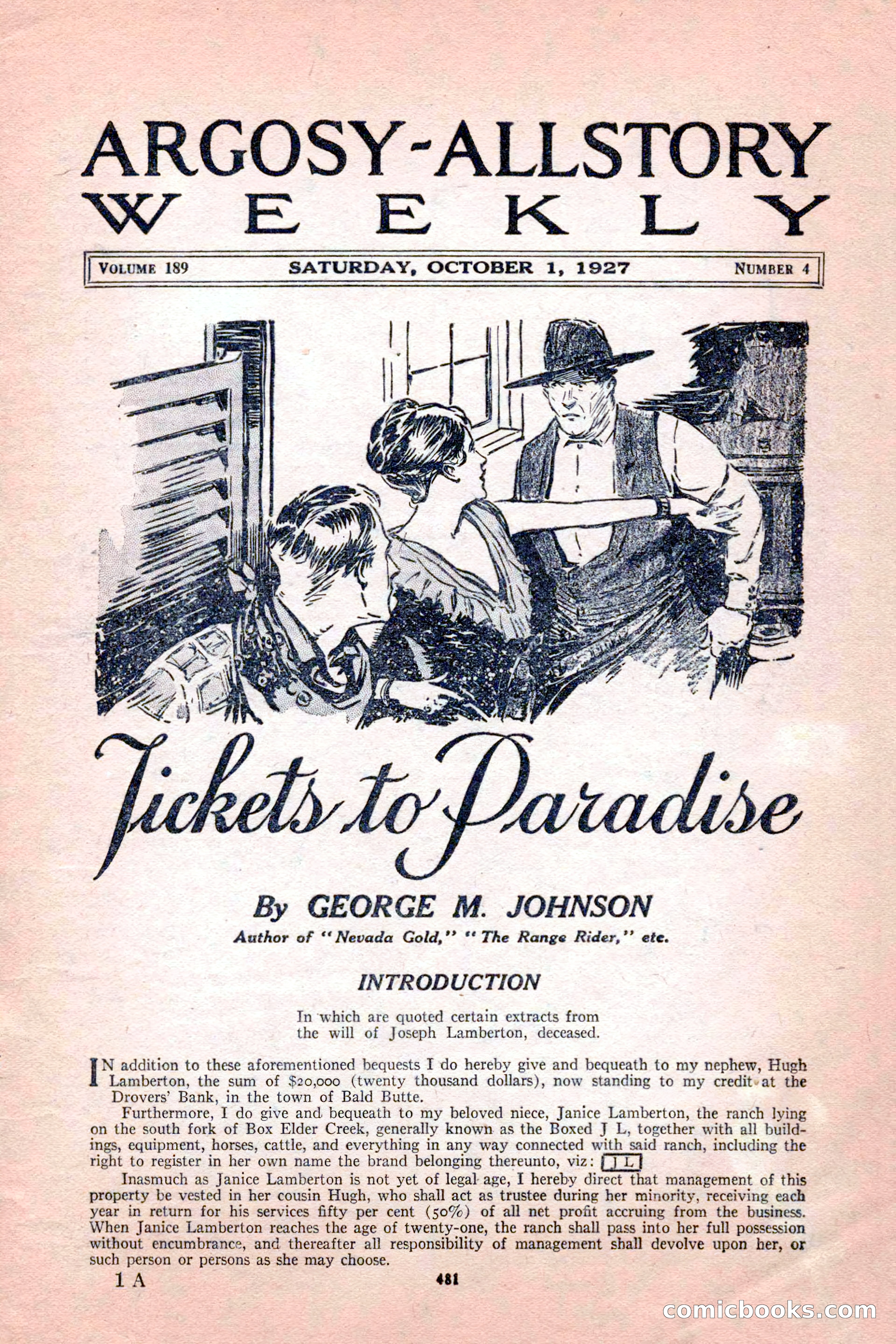 Argosy All-Story Weekly, Vol. 189, No. 4 — page 11 of 180