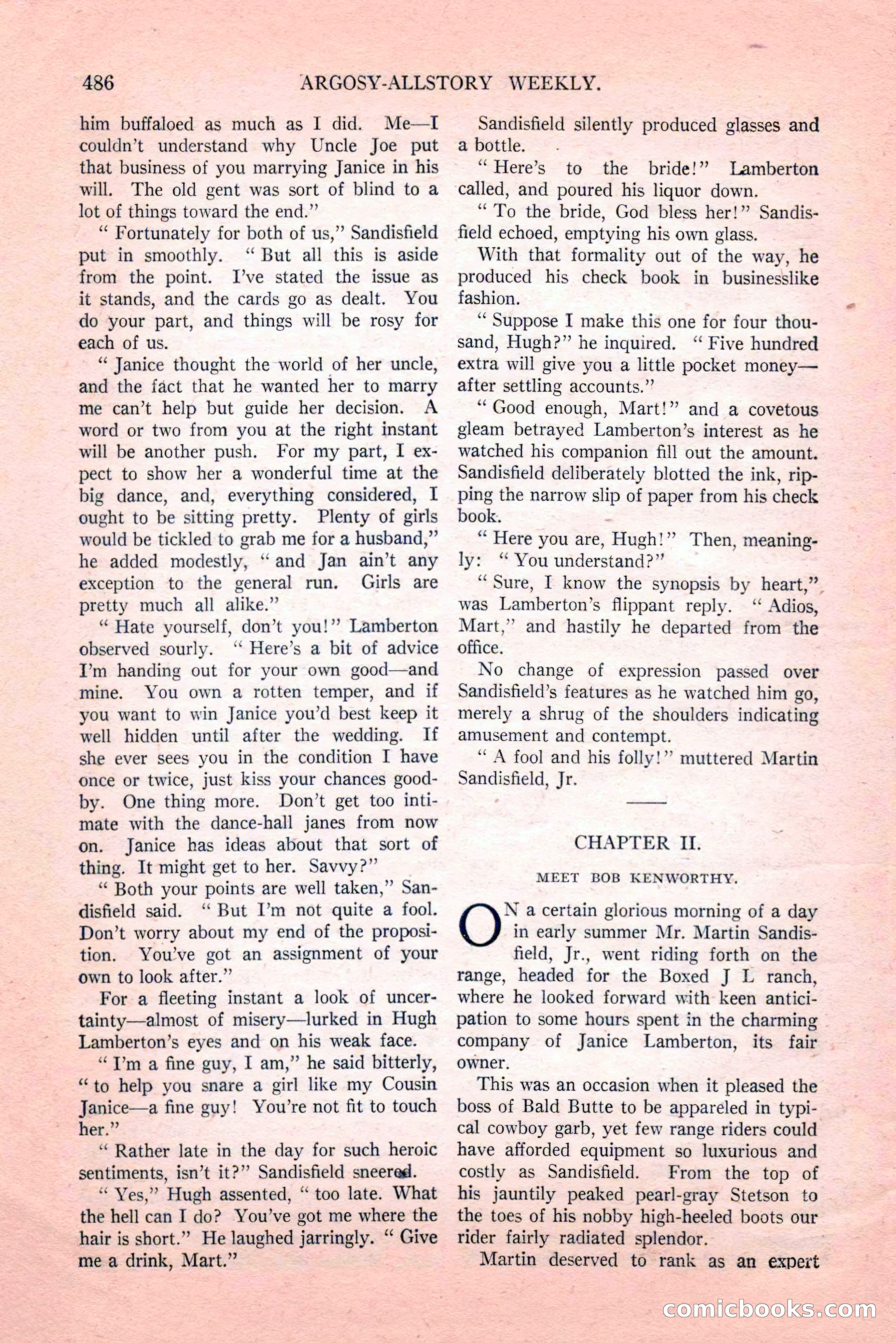 Argosy All-Story Weekly, Vol. 189, No. 4 — page 16 of 180
