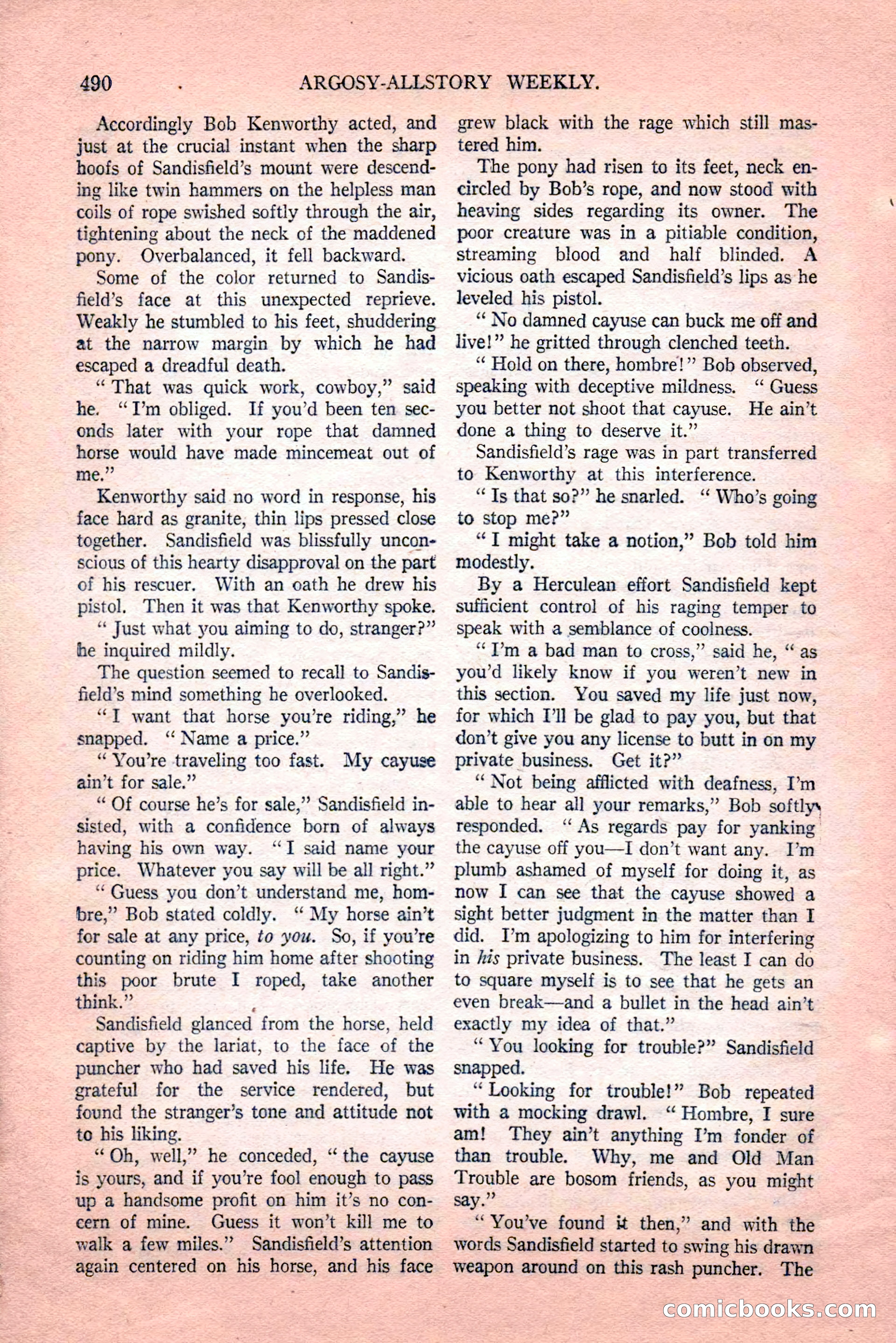 Argosy All-Story Weekly, Vol. 189, No. 4 — page 20 of 180