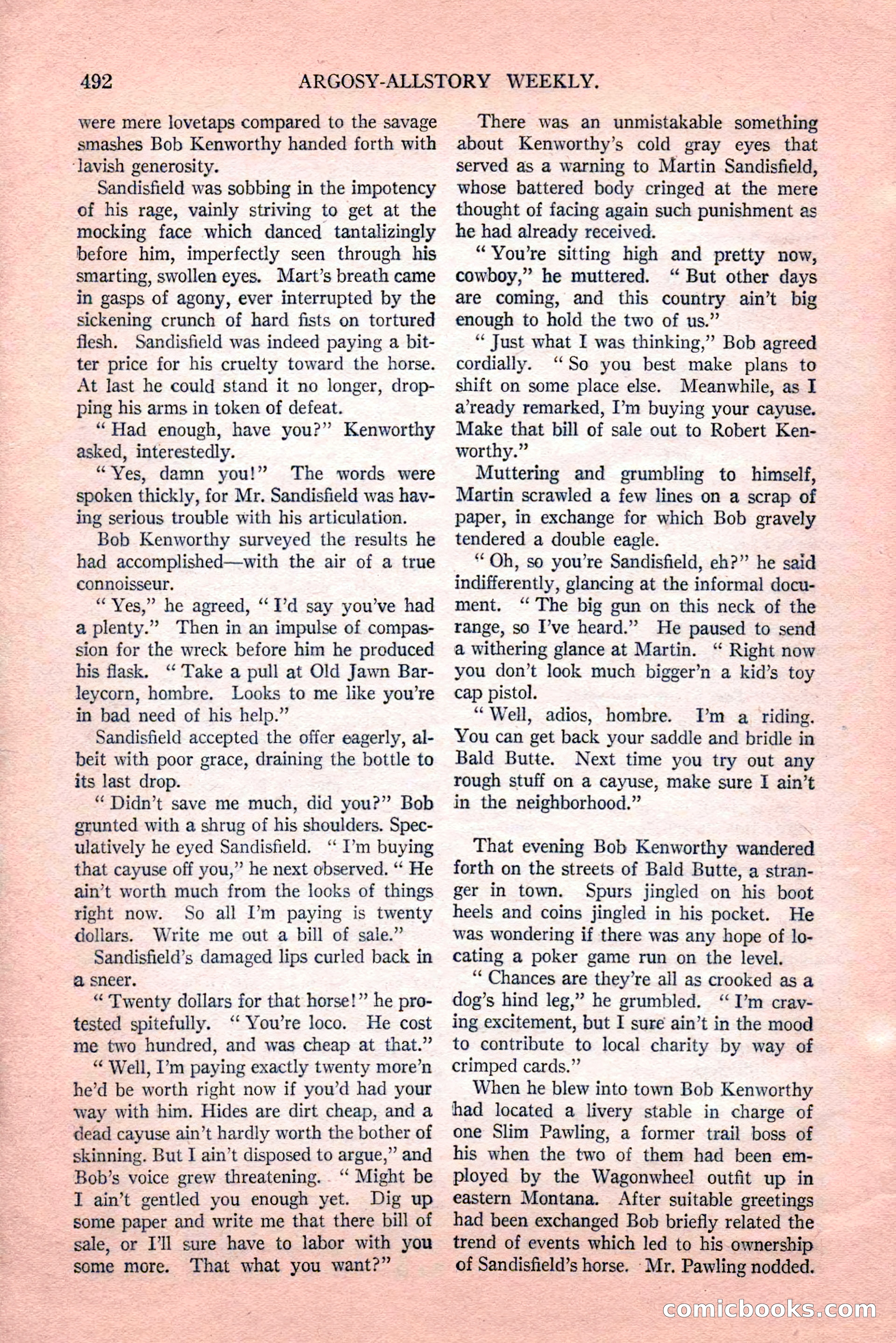 Argosy All-Story Weekly, Vol. 189, No. 4 — page 22 of 180